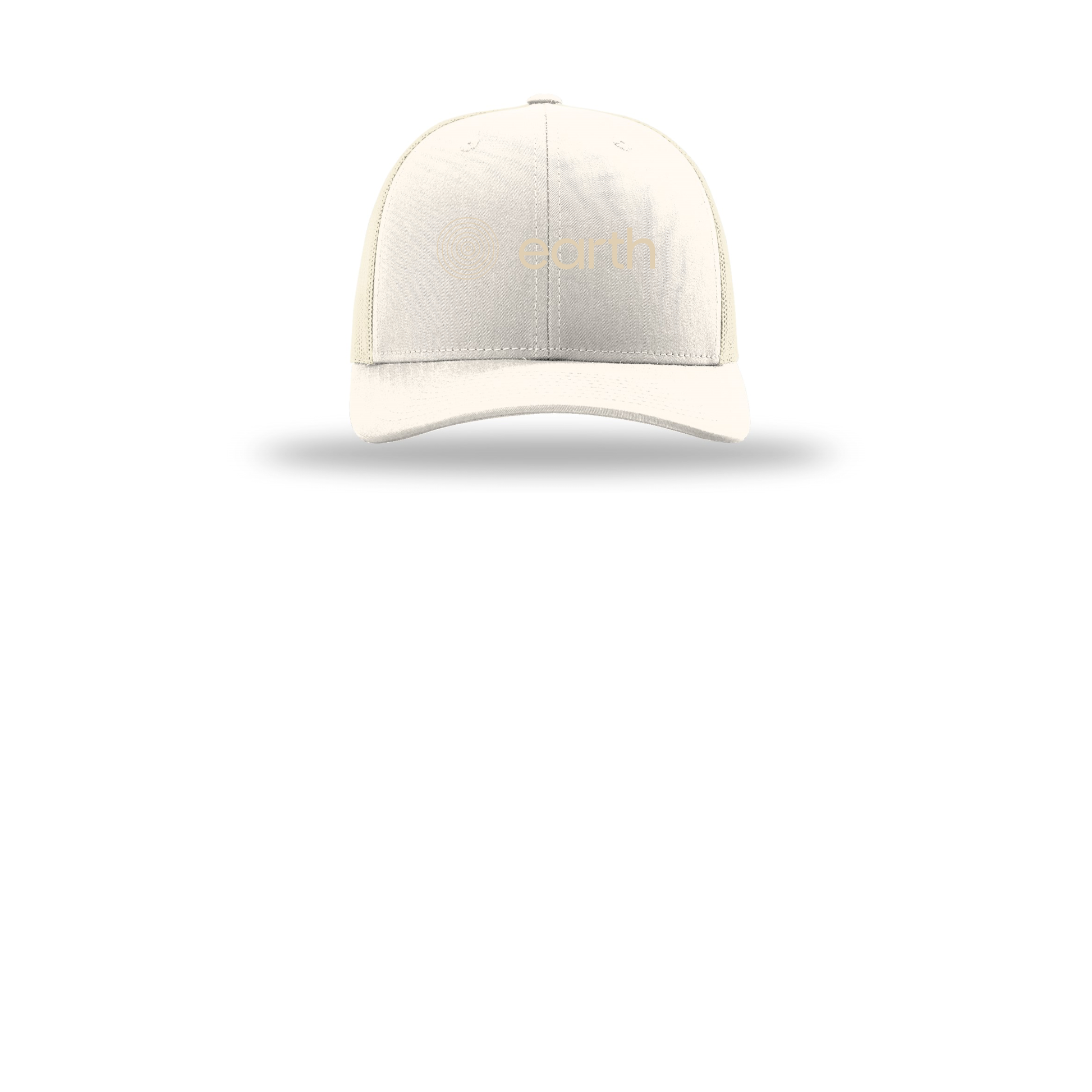 earthfuneral-richardson-trucker-cap-embroidery-capfront-R112-cream-flat-front