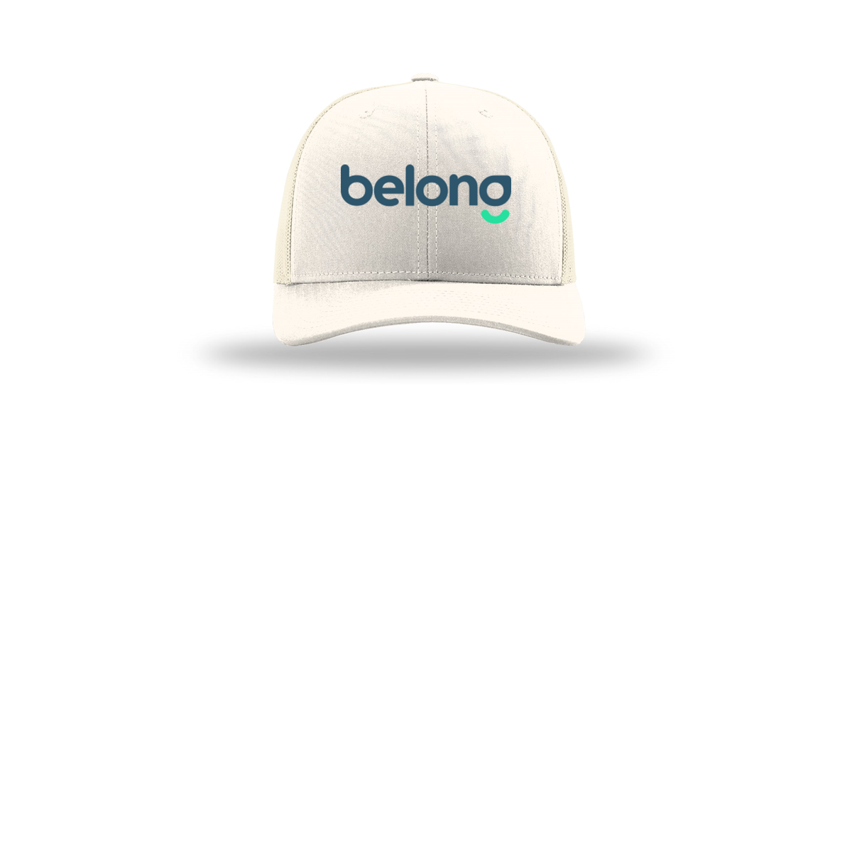 belonghome-richardson-trucker-cap-embroidery-capfront-R112-cream-flat-front