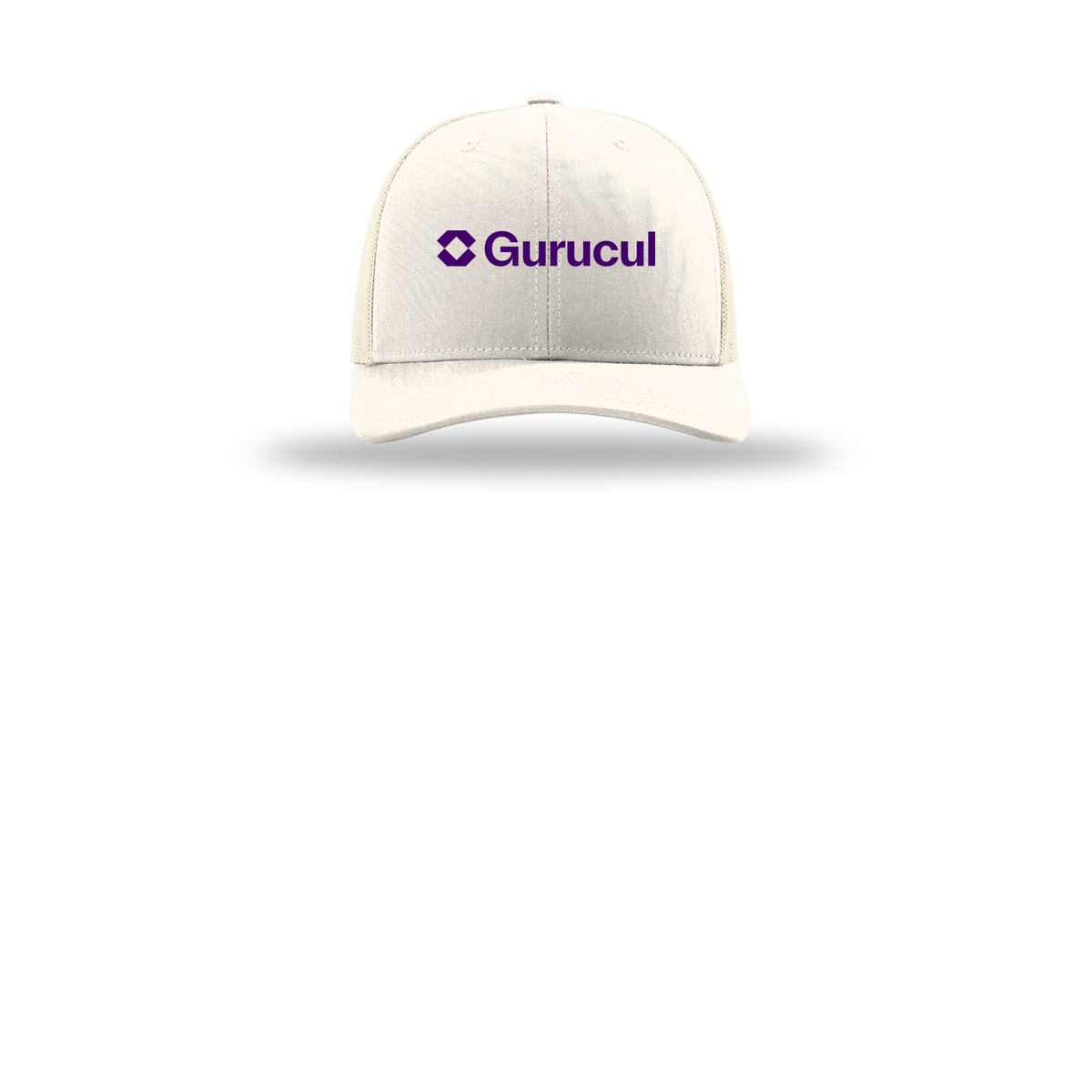 gurucul-richardson-trucker-cap-embroidery-capfront-R112-cream-flat-front