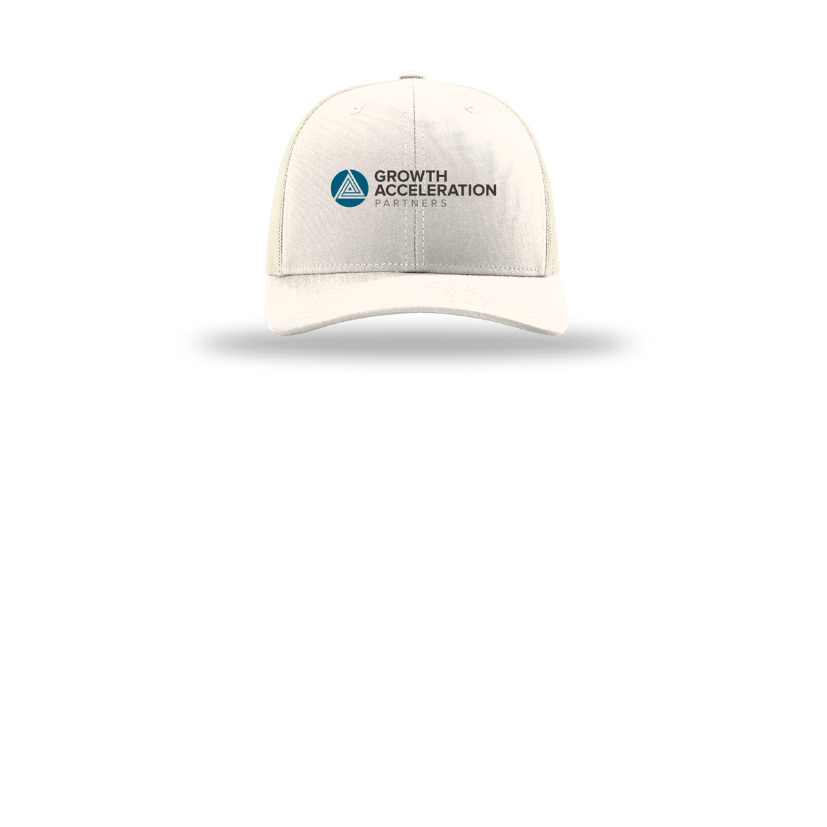growthaccelerationpartners-richardson-trucker-cap-embroidery-capfront-R112-cream-flat-front