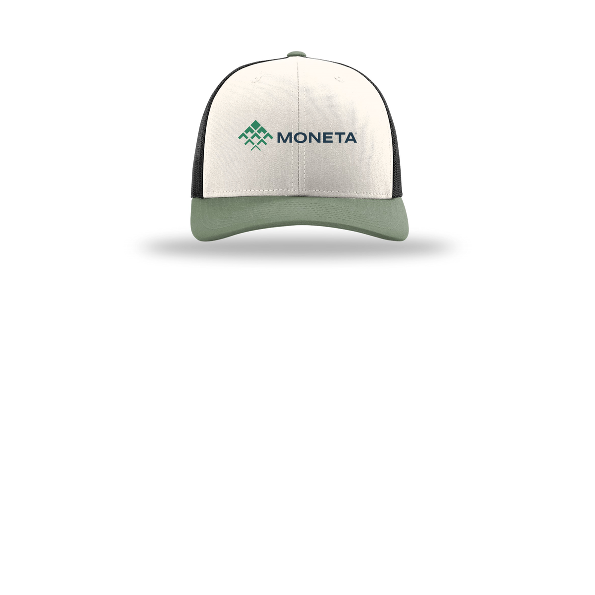monetagroup-richardson-trucker-cap-embroidery-capfront-R112-creamblackloden-flat-front