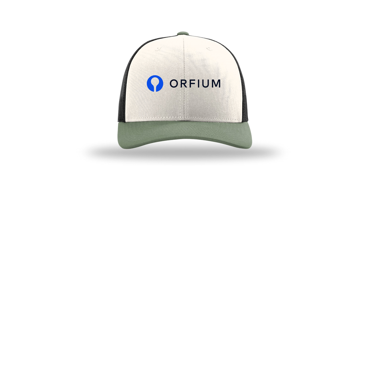orfium-richardson-trucker-cap-embroidery-capfront-R112-creamblackloden-flat-front