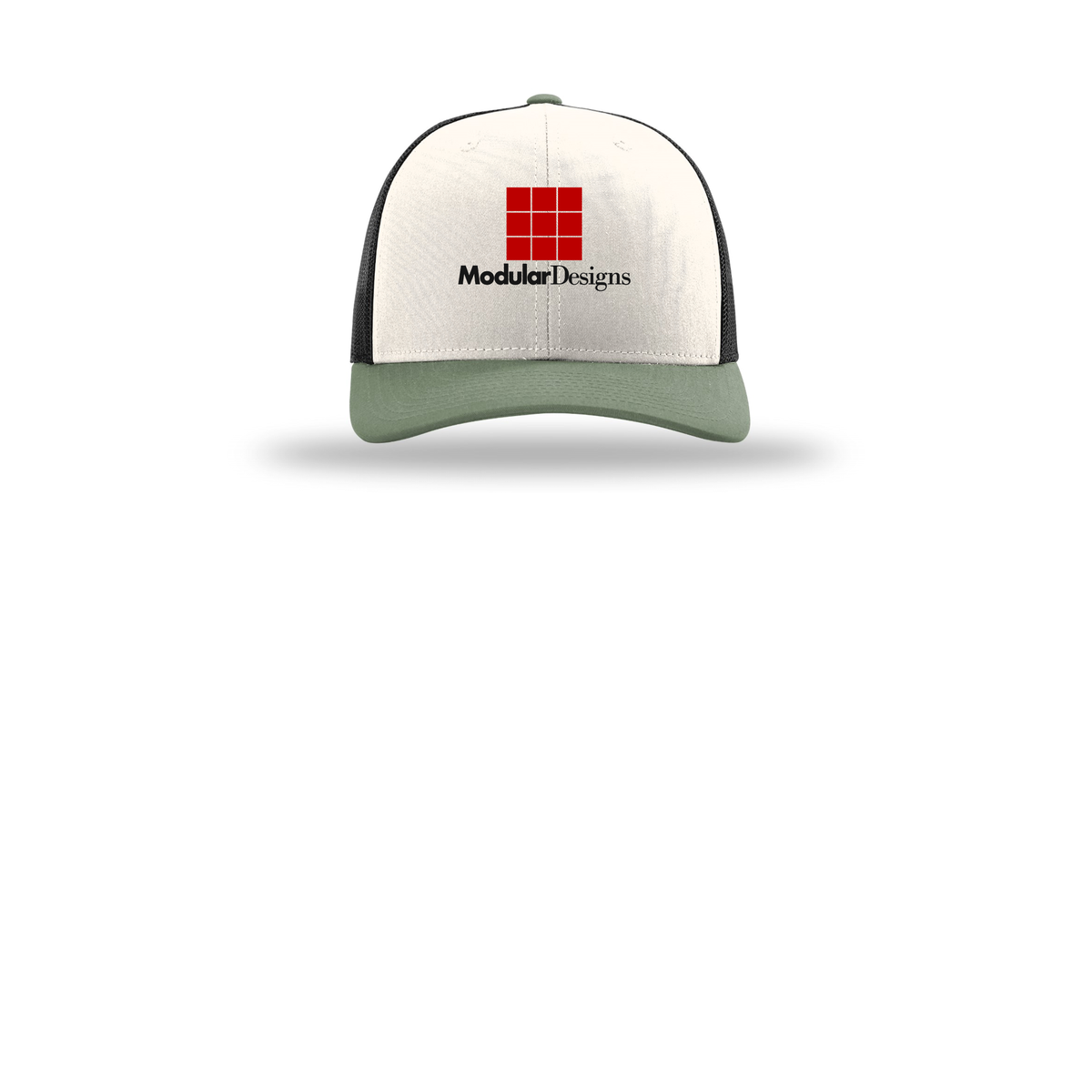 modulardesignsflooring-richardson-trucker-cap-embroidery-capfront-R112-creamblackloden-flat-front