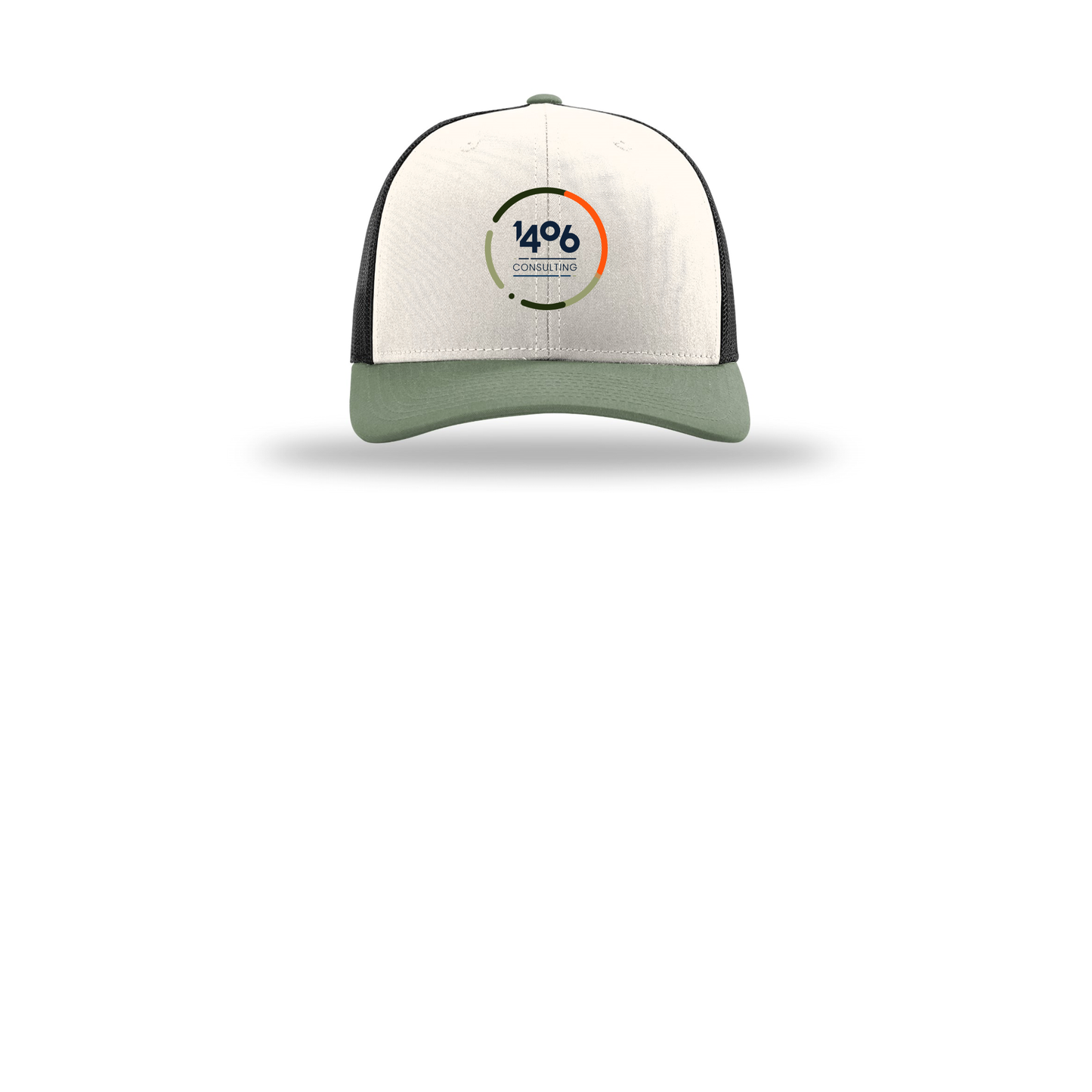 1406consulting-richardson-trucker-cap-embroidery-capfront-R112-creamblackloden-flat-front