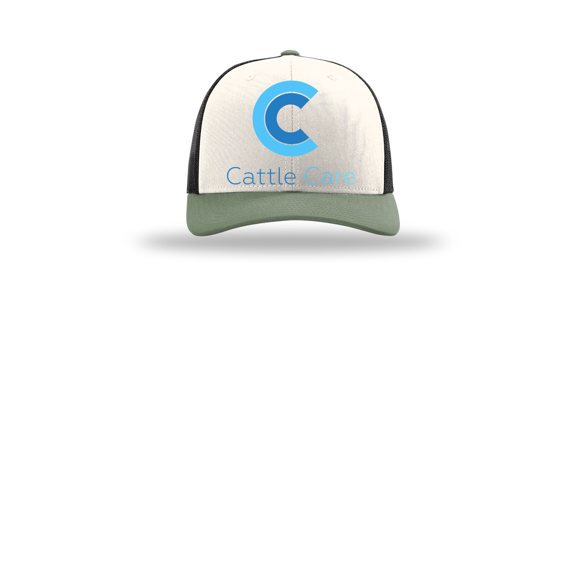 cattle-care-richardson-trucker-cap-embroidery-capfront-R112-creamblackloden-flat-front