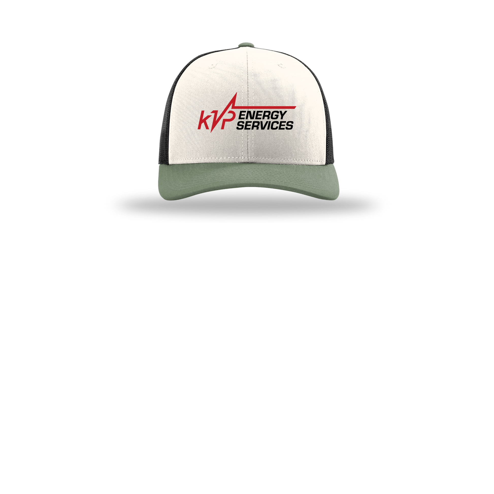 kvpenergy-richardson-trucker-cap-embroidery-capfront-R112-creamblackloden-flat-front