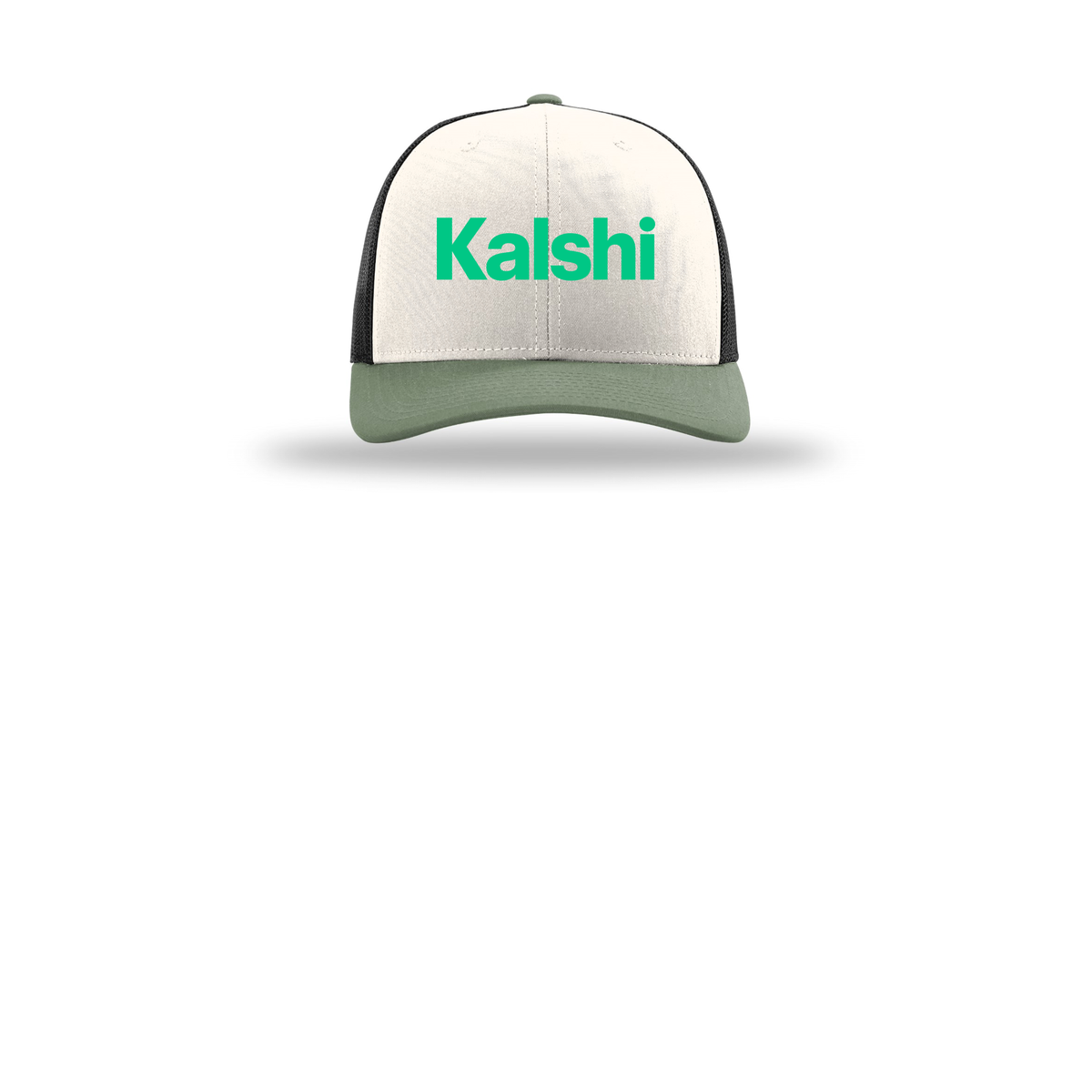 kalshi-richardson-trucker-cap-embroidery-capfront-R112-creamblackloden-flat-front