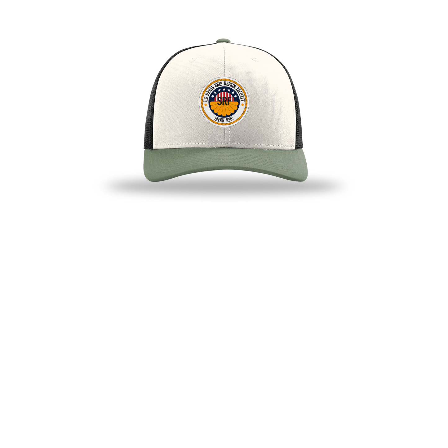 srf-jrmc-richardson-trucker-cap-embroidery-capfront-R112-creamblackloden-flat-front
