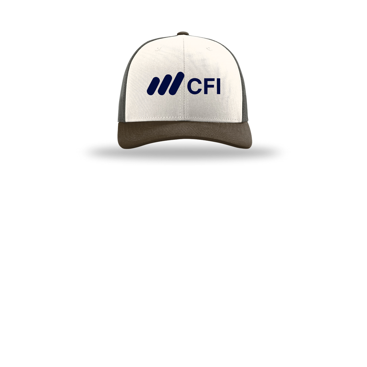corporatefinanceinstitute-richardson-trucker-cap-embroidery-capfront-R112-creamgreybrownbrown-flat-front