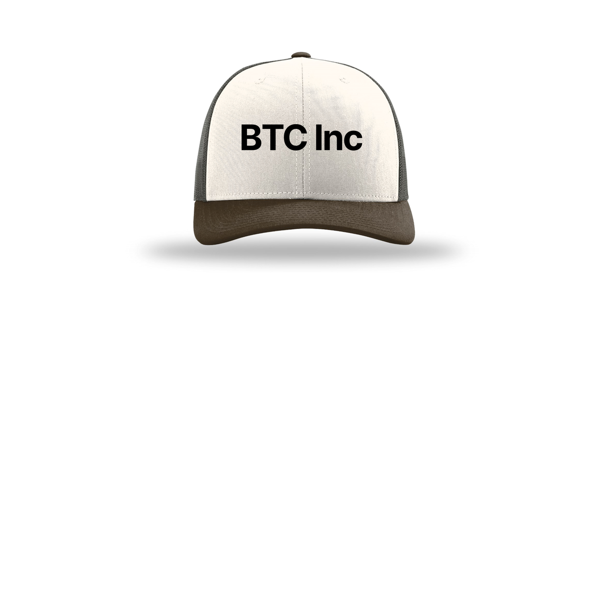 btc-richardson-trucker-cap-embroidery-capfront-R112-creamgreybrownbrown-flat-front