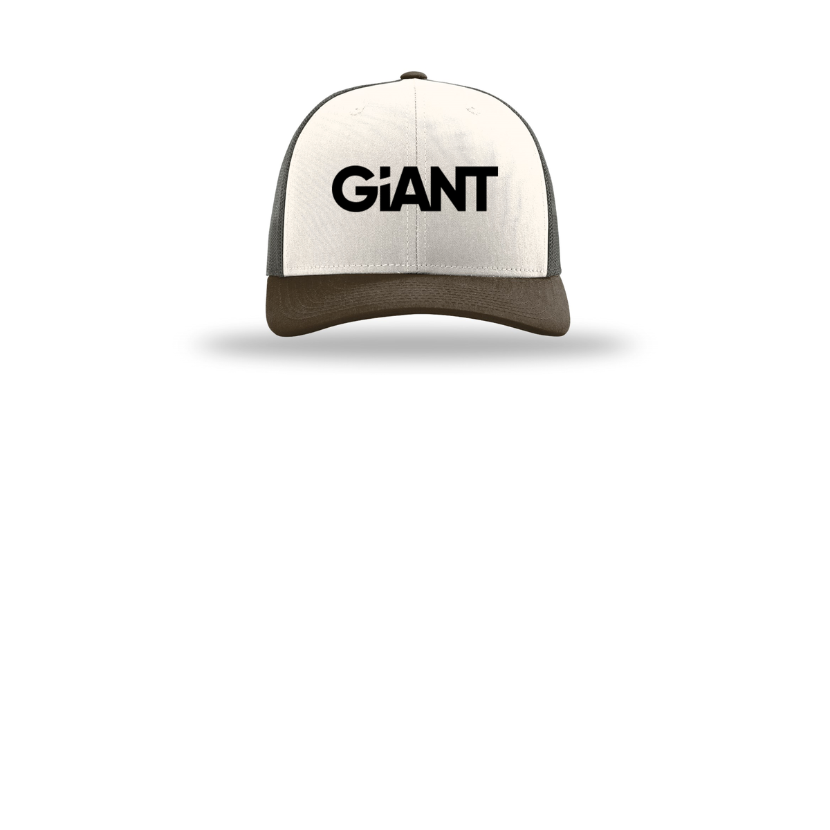 giantworldwide-richardson-trucker-cap-embroidery-capfront-R112-creamgreybrownbrown-flat-front