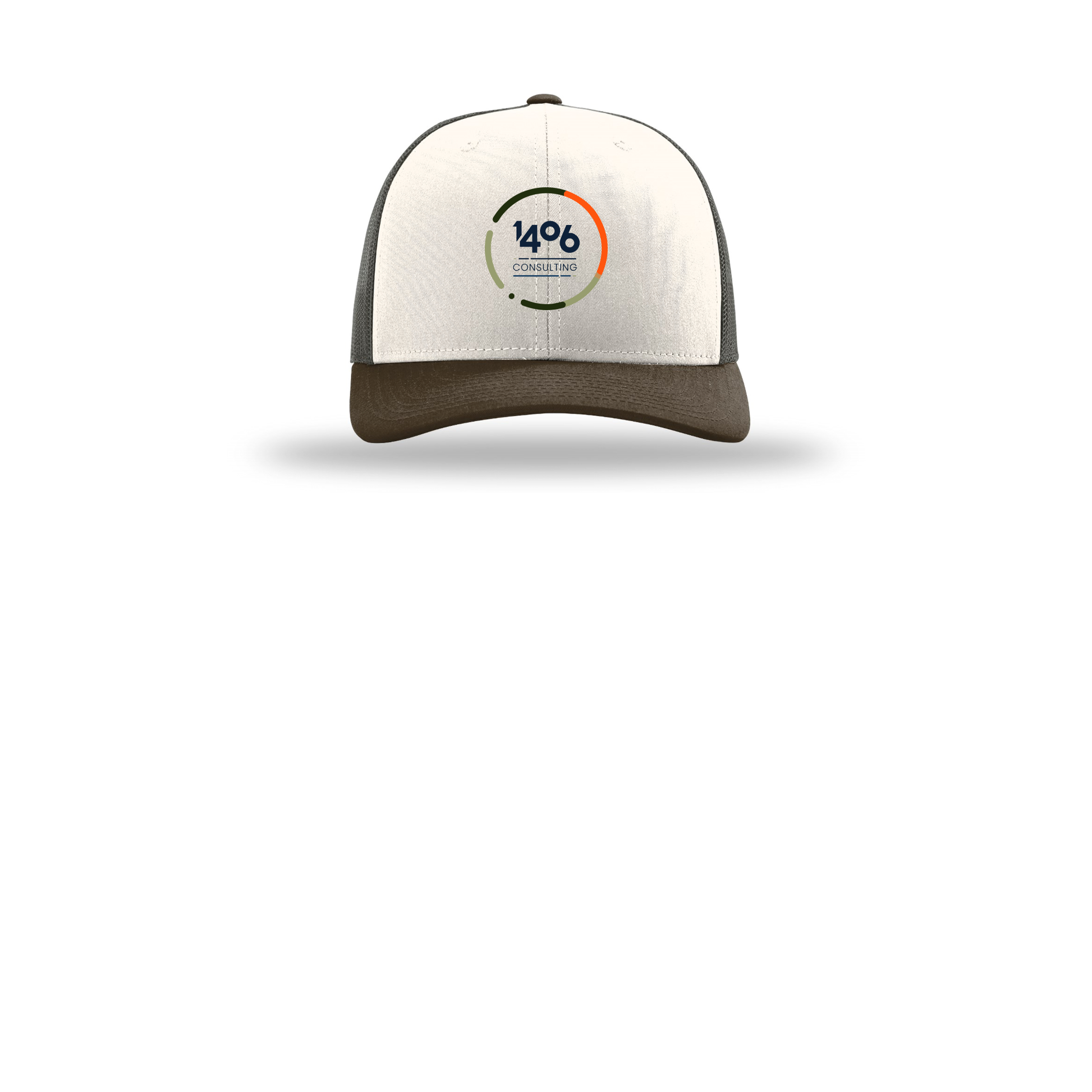 1406consulting-richardson-trucker-cap-embroidery-capfront-R112-creamgreybrownbrown-flat-front