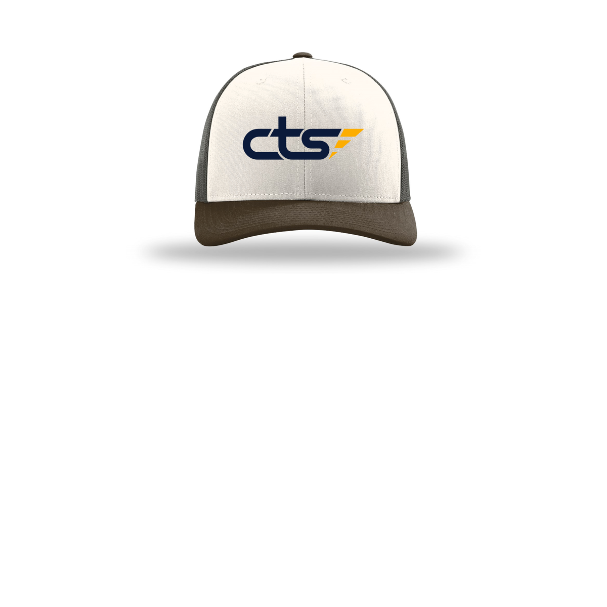 cts1-richardson-trucker-cap-embroidery-capfront-R112-creamgreybrownbrown-flat-front