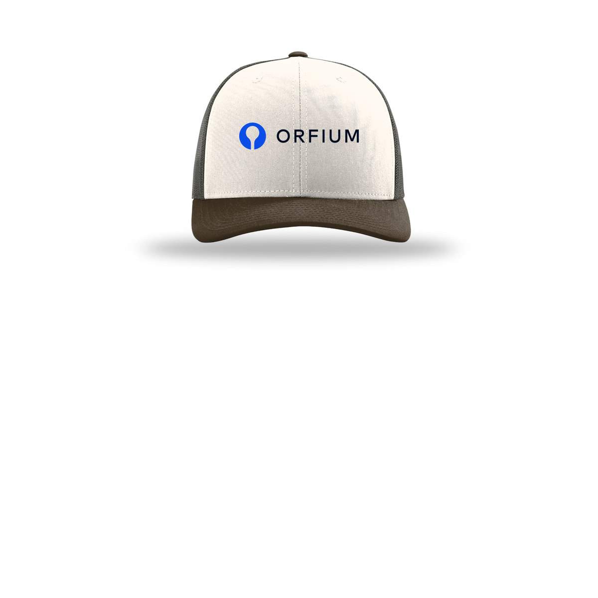 orfium-richardson-trucker-cap-embroidery-capfront-R112-creamgreybrownbrown-flat-front