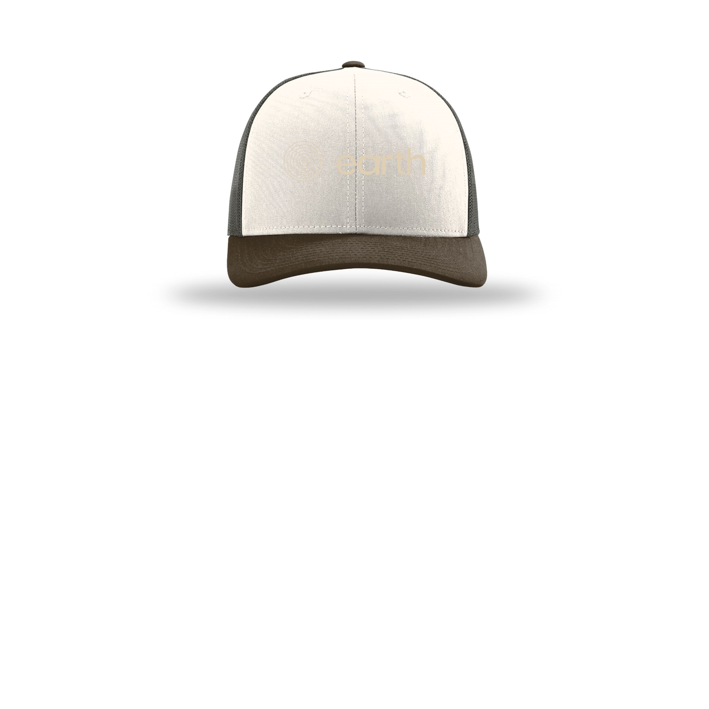earthfuneral-richardson-trucker-cap-embroidery-capfront-R112-creamgreybrownbrown-flat-front