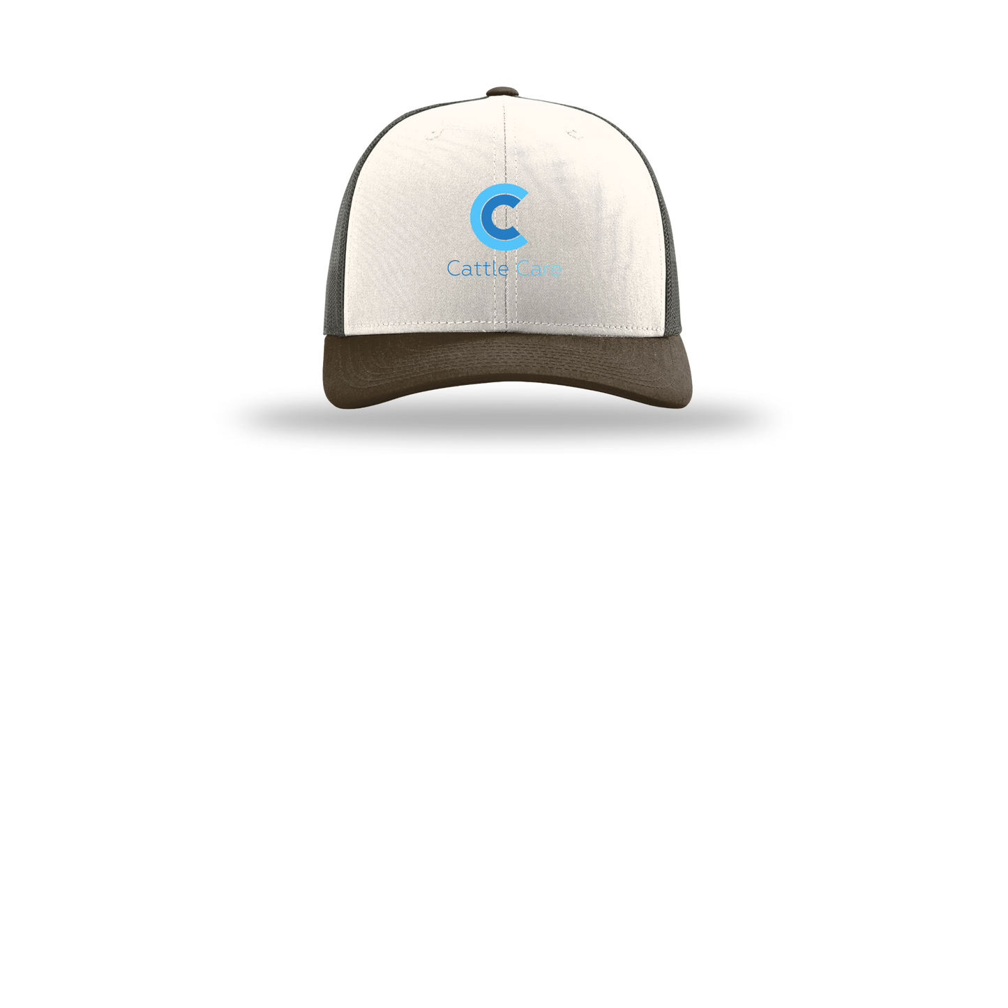cattle-care-richardson-trucker-cap-embroidery-capfront-R112-creamgreybrownbrown-flat-front
