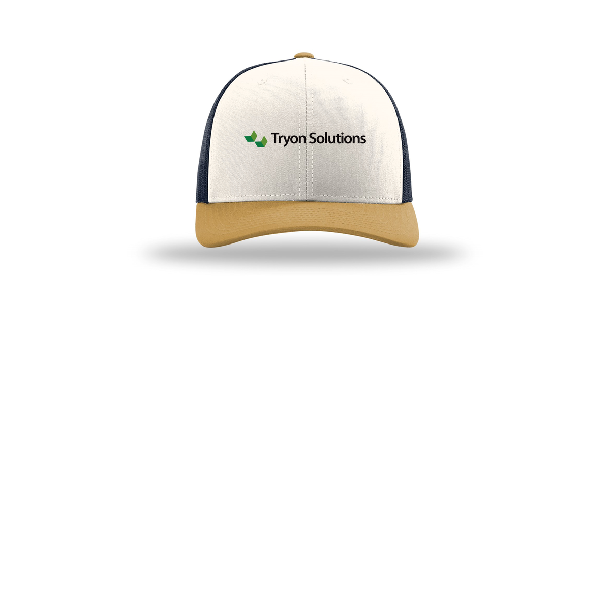 tryonsolutions-richardson-trucker-cap-embroidery-capfront-R112-creamnavyambergold-flat-front