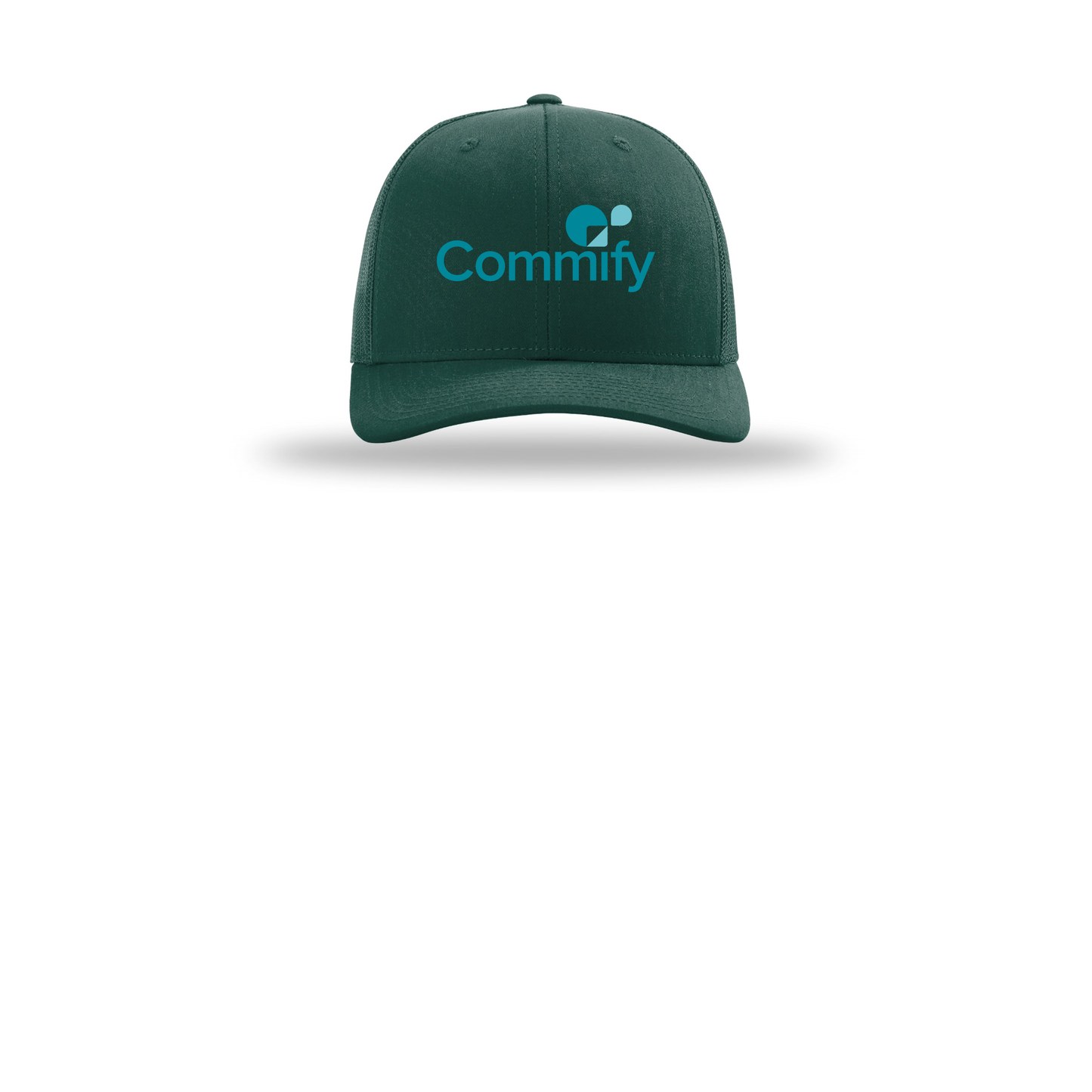 commify-richardson-trucker-cap-embroidery-capfront-R112-darkgreen-flat-front