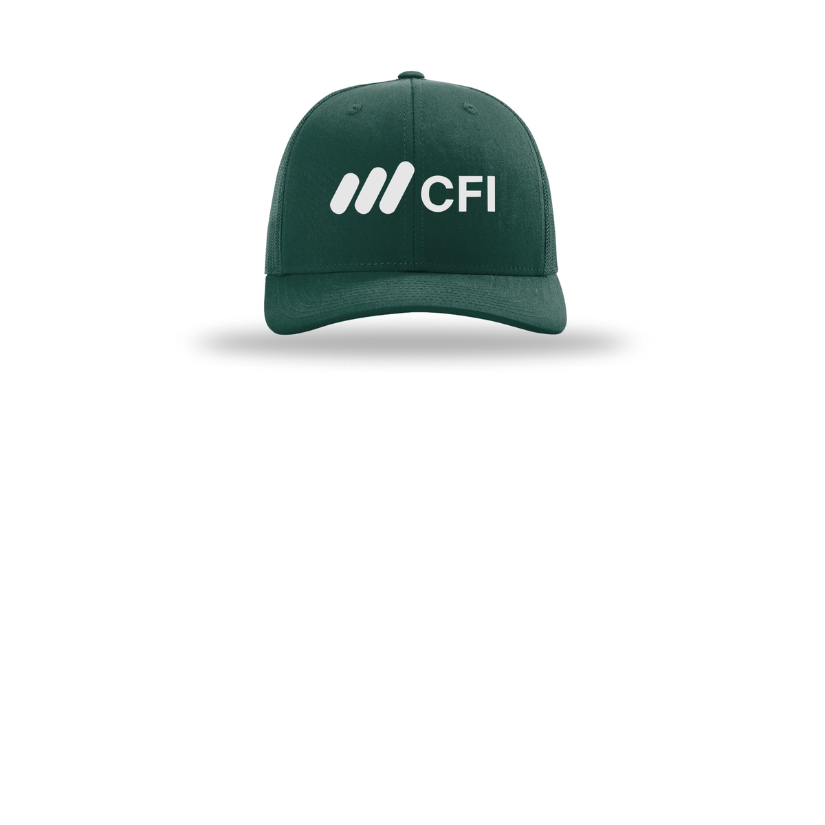 corporatefinanceinstitute-richardson-trucker-cap-embroidery-capfront-R112-darkgreen-flat-front
