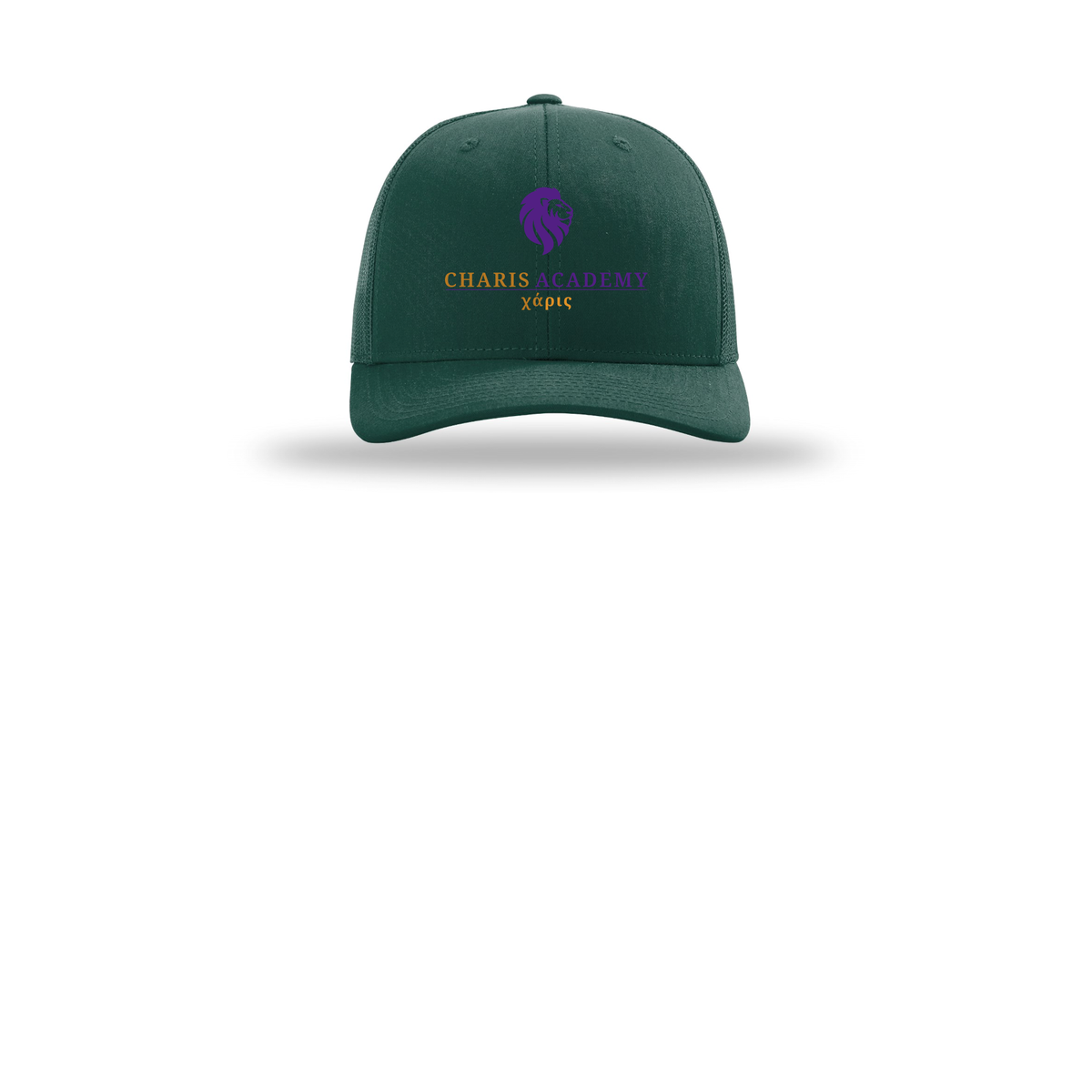 cahazleton-richardson-trucker-cap-embroidery-capfront-R112-darkgreen-flat-front