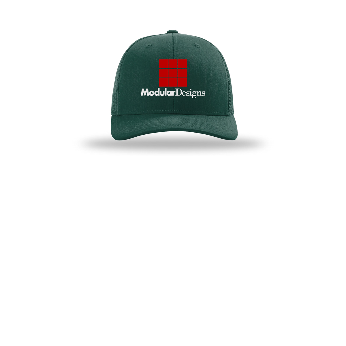 modulardesignsflooring-richardson-trucker-cap-embroidery-capfront-R112-darkgreen-flat-front