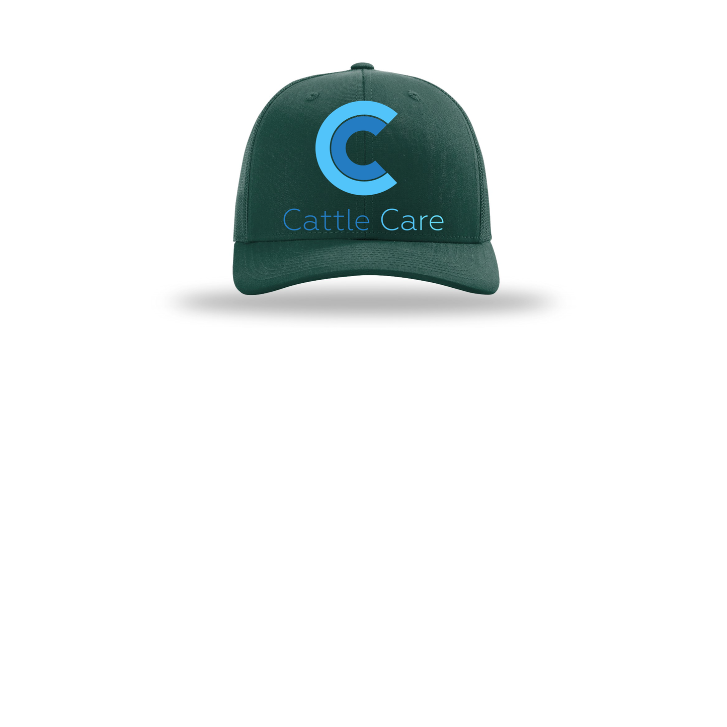 cattle-care-richardson-trucker-cap-embroidery-capfront-R112-darkgreen-flat-front