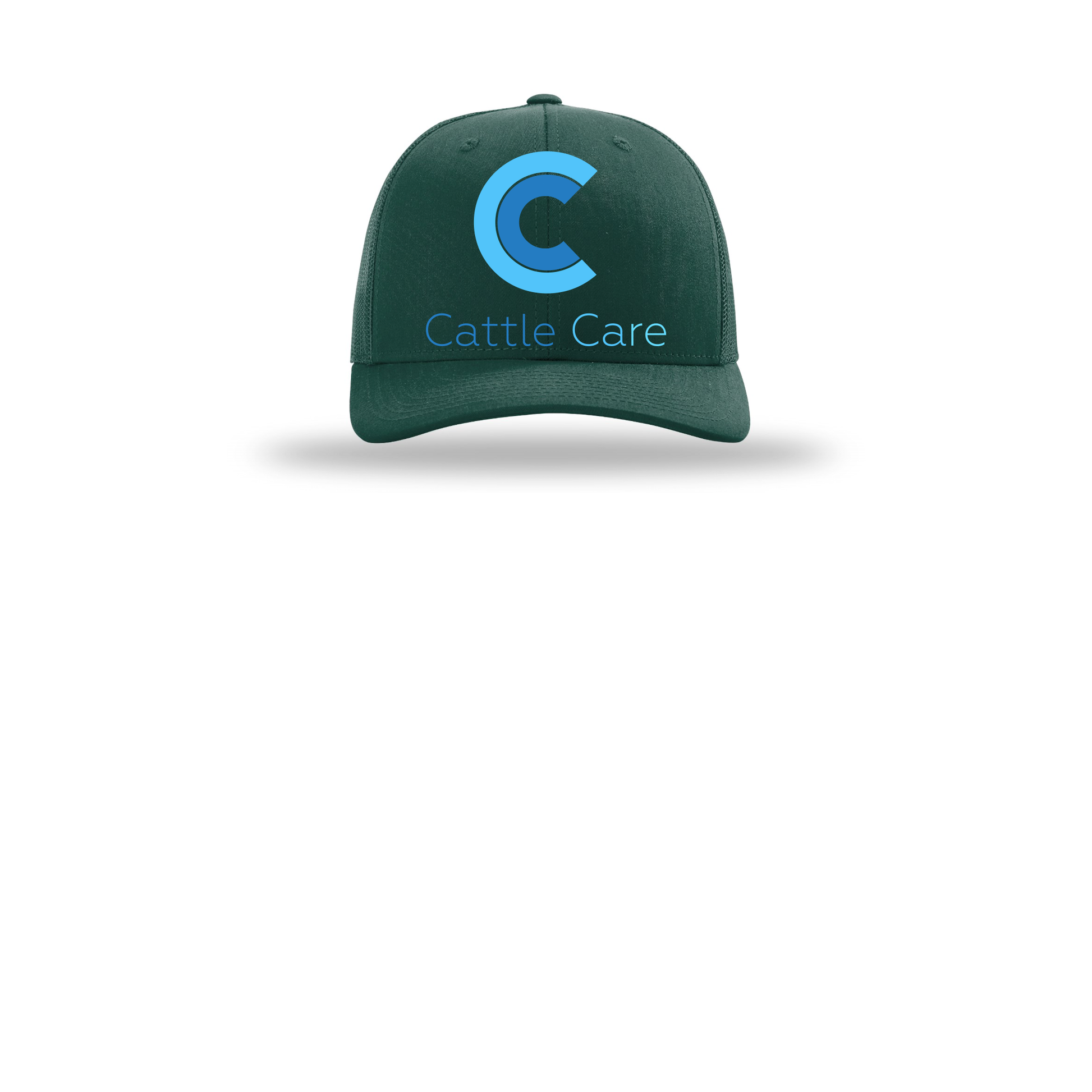 cattle-care-richardson-trucker-cap-embroidery-capfront-R112-darkgreen-flat-front