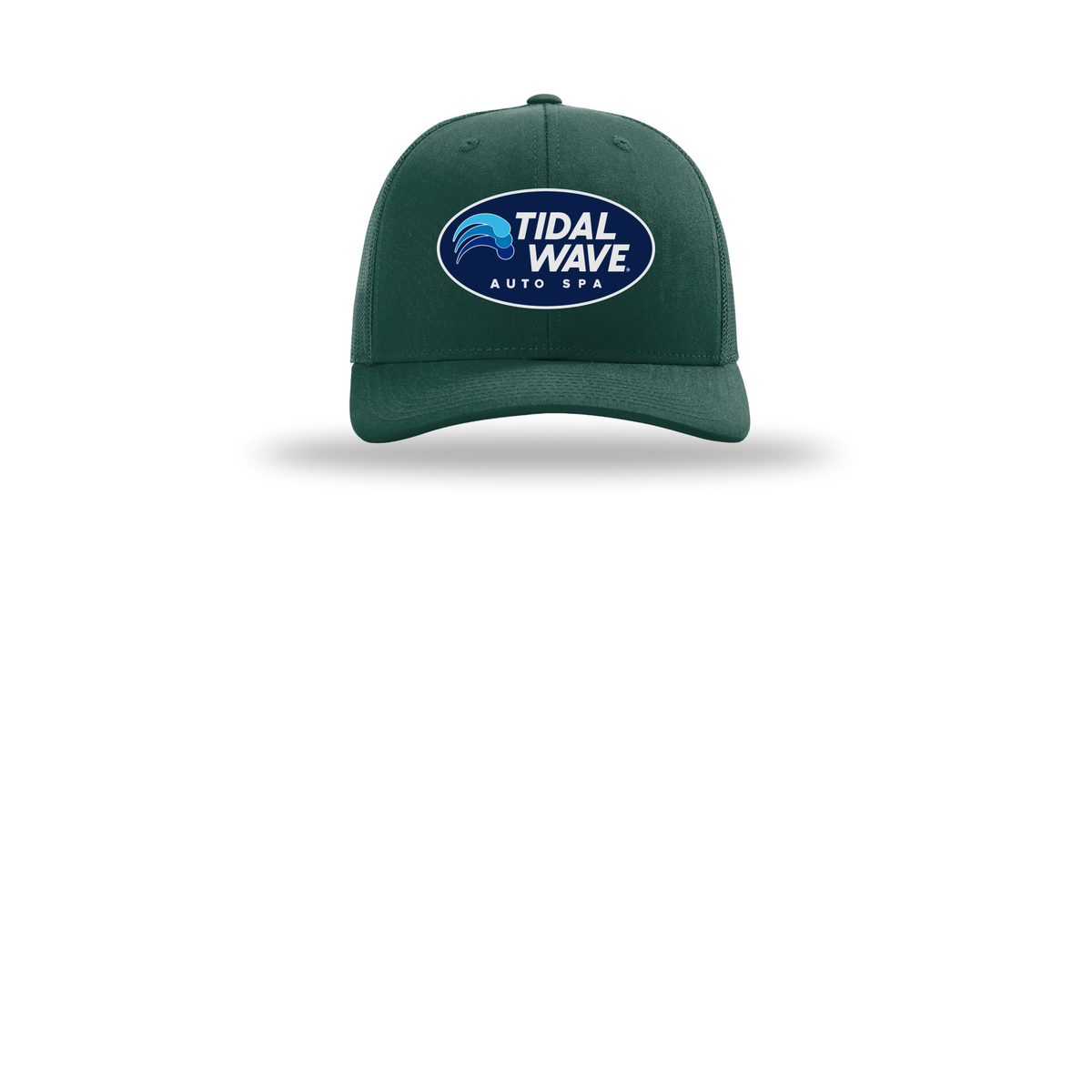 tidalwaveautospa-richardson-trucker-cap-embroidery-capfront-R112-darkgreen-flat-front