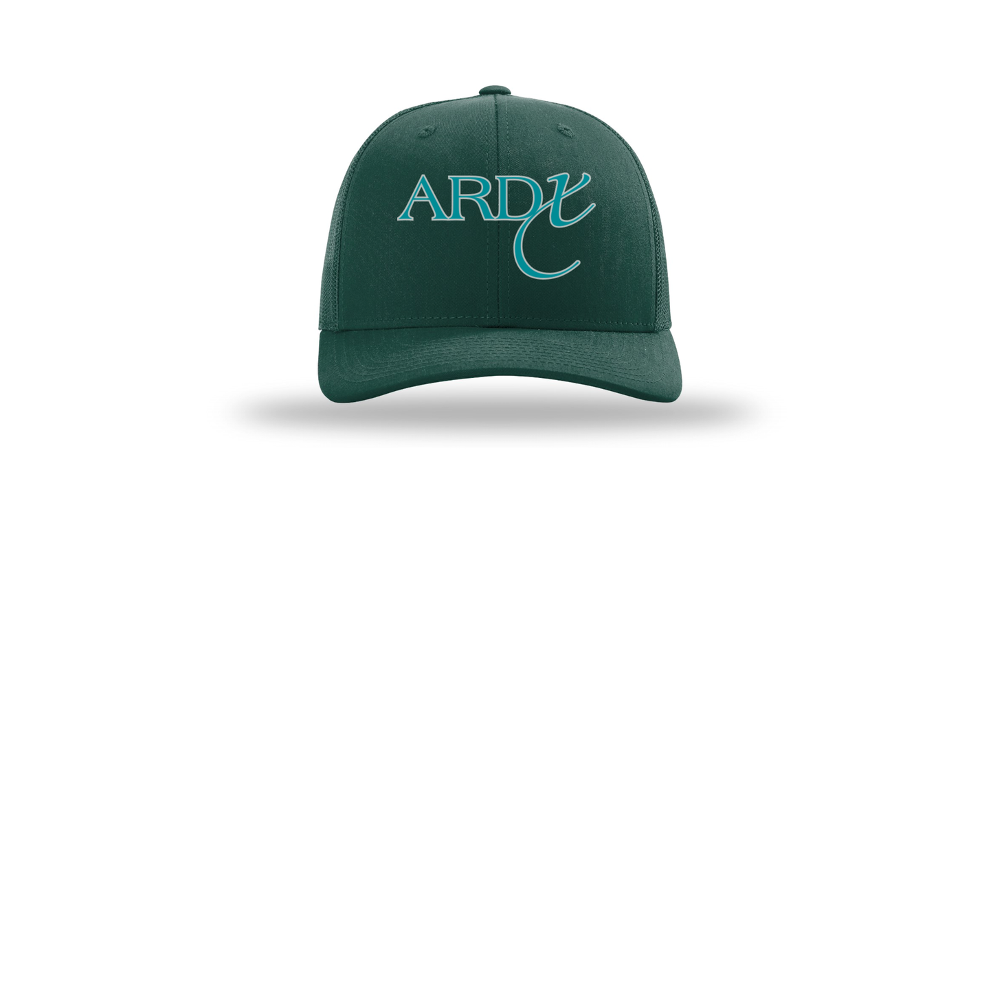 ardx-richardson-trucker-cap-embroidery-capfront-R112-darkgreen-flat-front