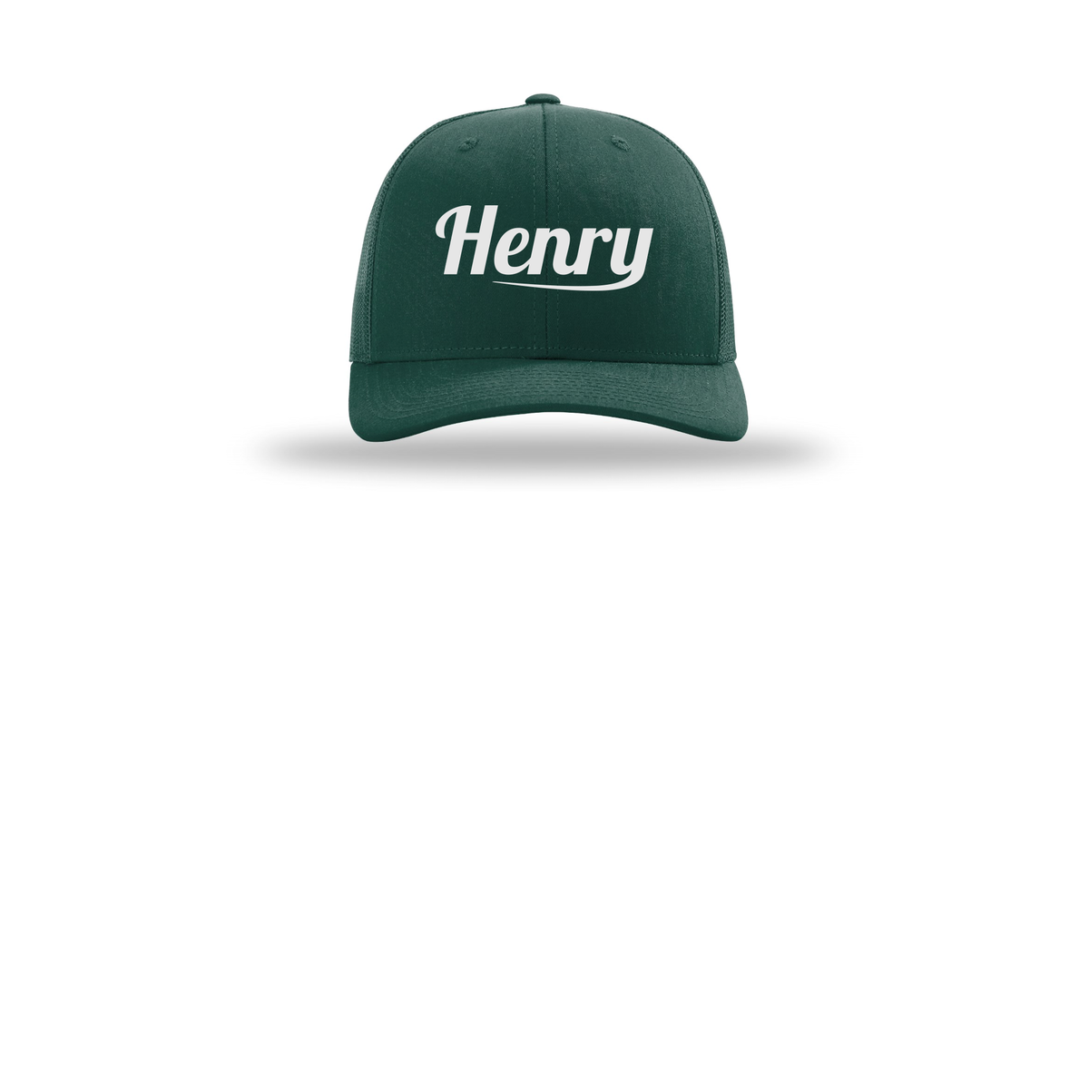 henrymeds-richardson-trucker-cap-embroidery-capfront-R112-darkgreen-flat-front