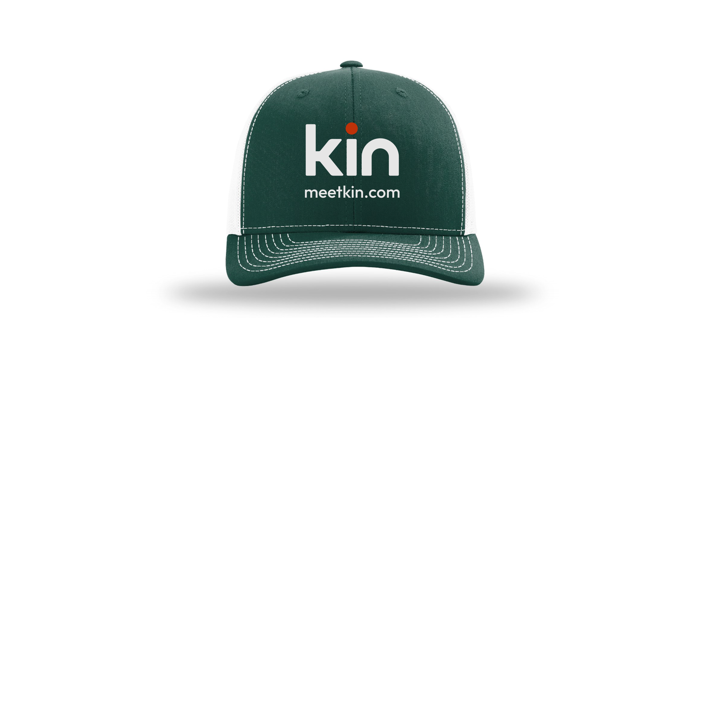 kin-richardson-trucker-cap-embroidery-capfront-R112-darkgreenwhite-flat-front