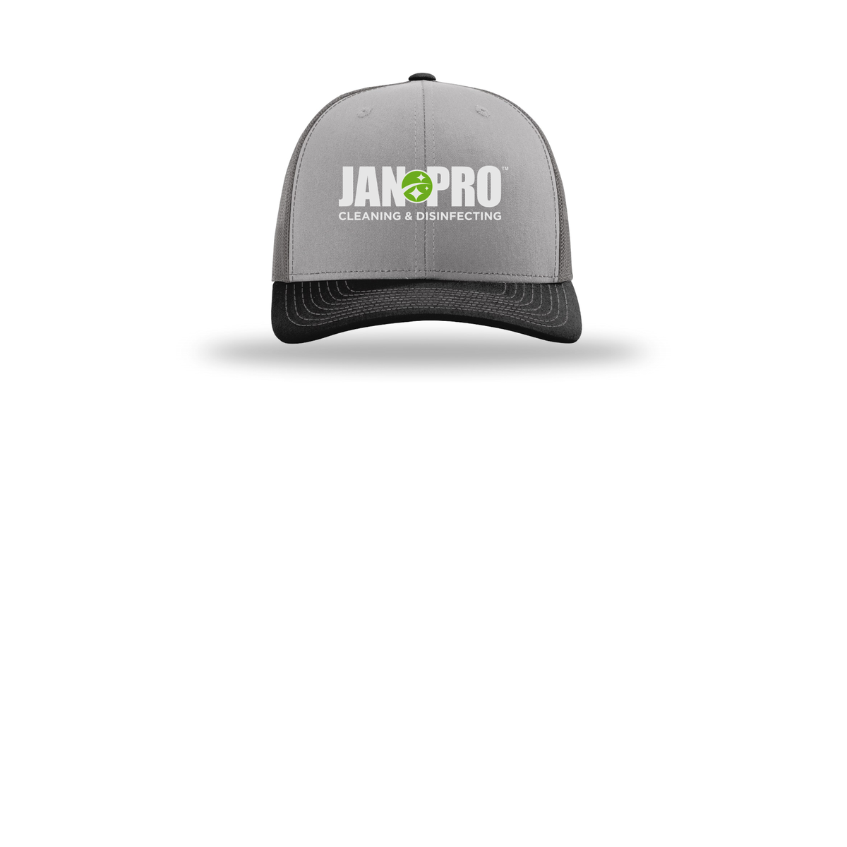 jan-pro-richardson-trucker-cap-embroidery-capfront-R112-greycharcoalblack-flat-front