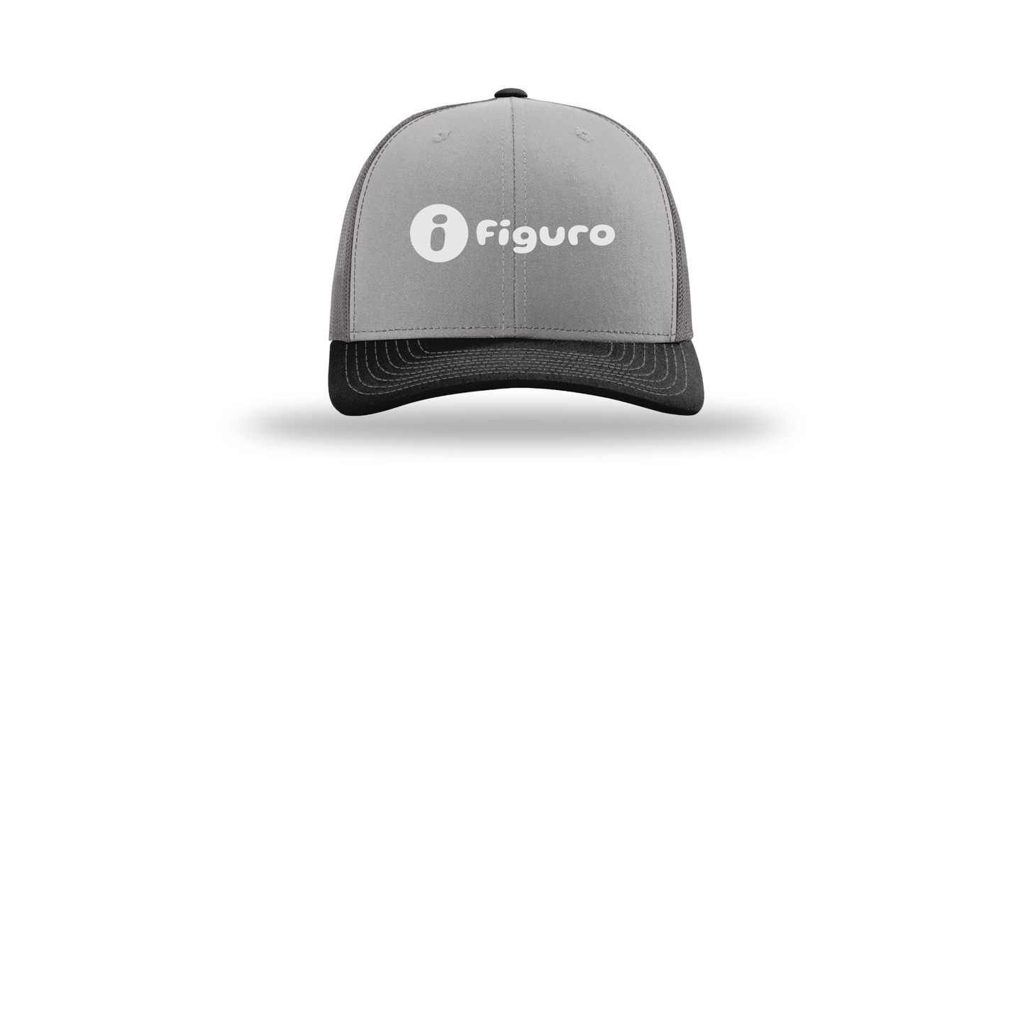 getfiguro-richardson-trucker-cap-embroidery-capfront-R112-greycharcoalblack-flat-front