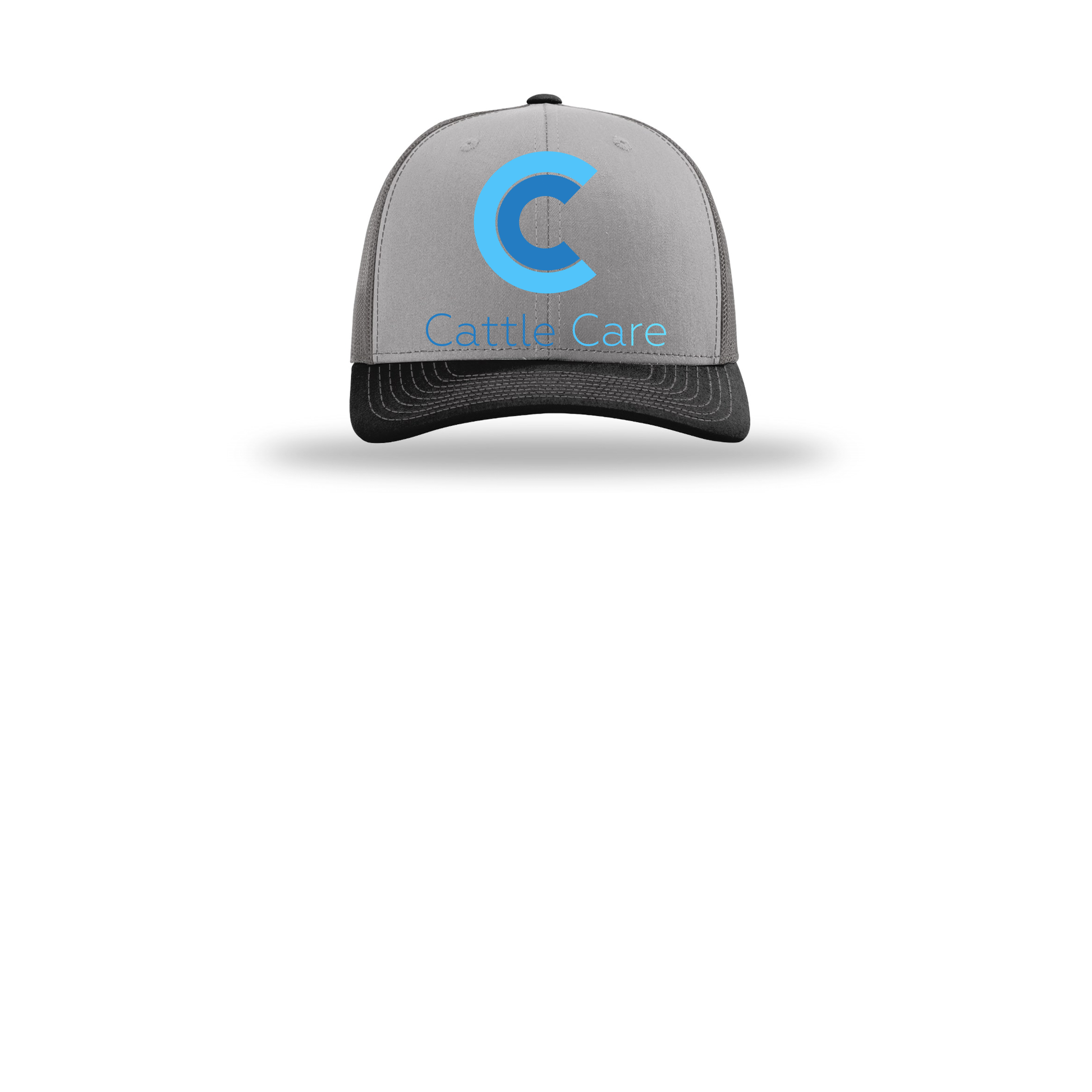 cattle-care-richardson-trucker-cap-embroidery-capfront-R112-greycharcoalblack-flat-front