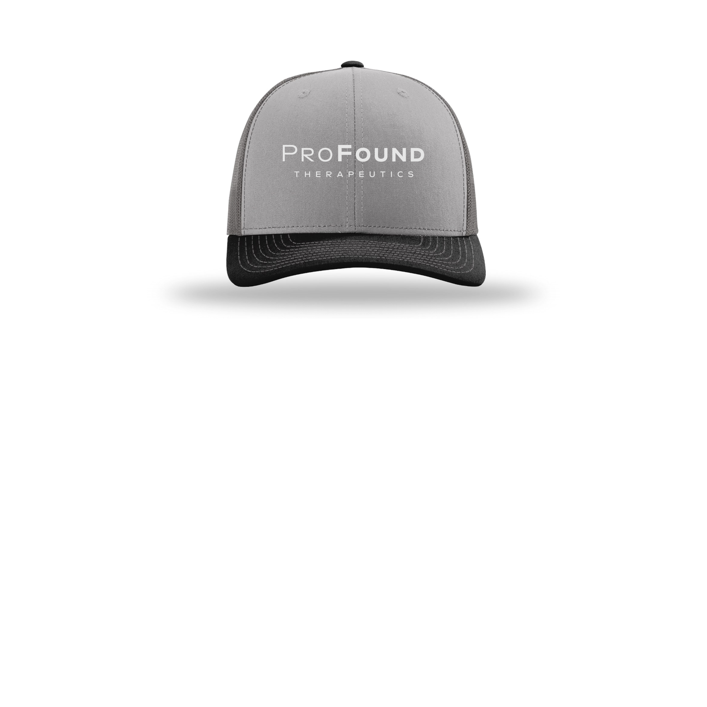 profoundtx-richardson-trucker-cap-embroidery-capfront-R112-greycharcoalblack-flat-front