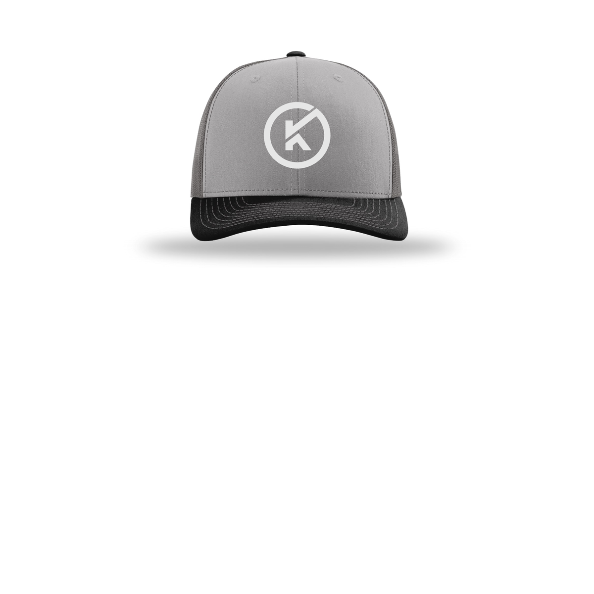 kitmanlabs-richardson-trucker-cap-embroidery-capfront-R112-greycharcoalblack-flat-front