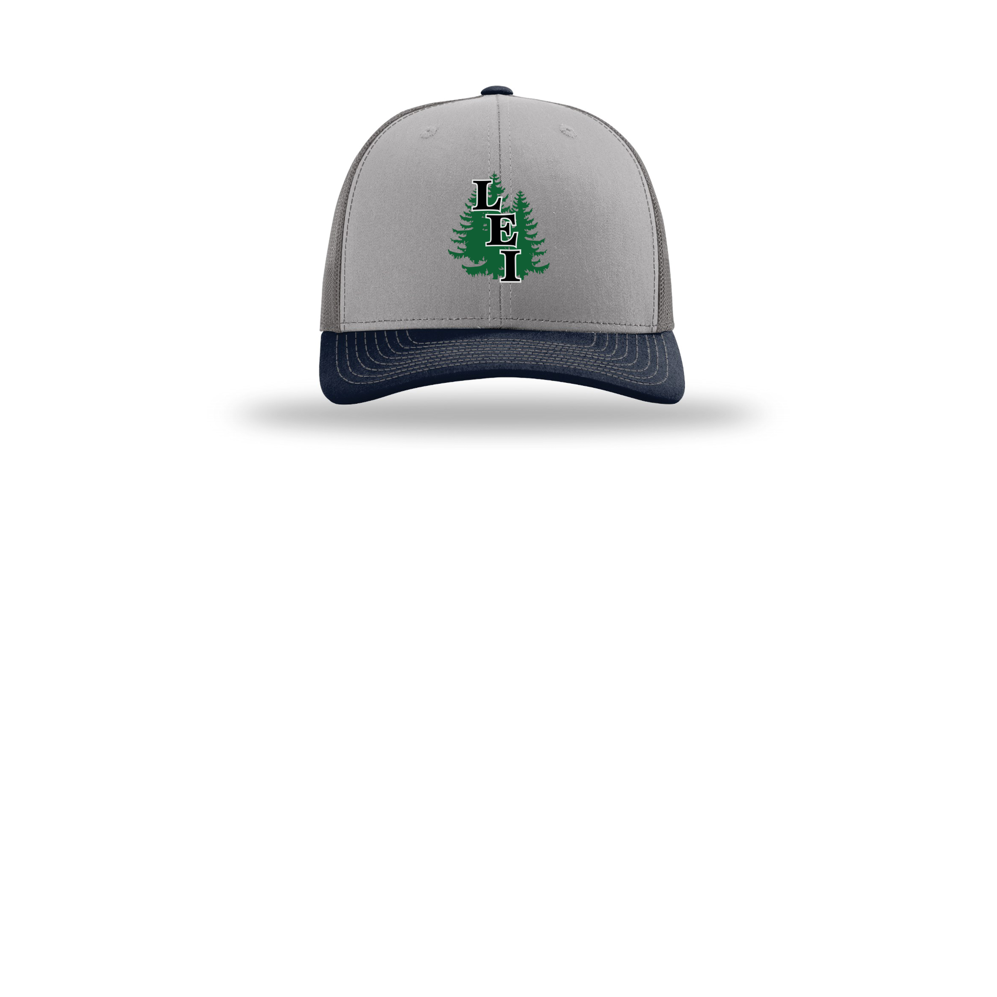 leisite-richardson-trucker-cap-embroidery-capfront-R112-greycharcoalnavy-flat-front