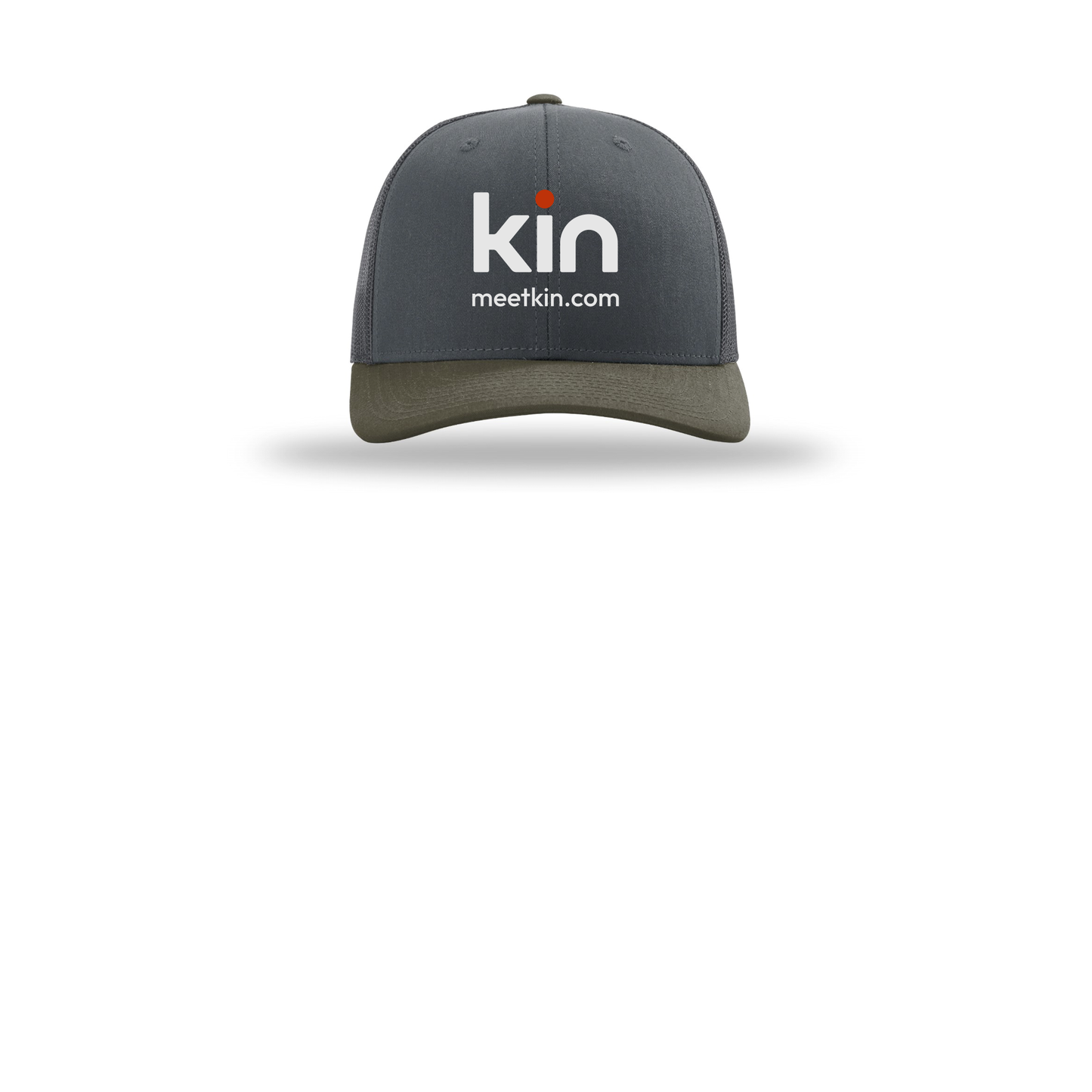 kin-richardson-trucker-cap-embroidery-capfront-R112-gunmetalgunmetalchocolatechip-flat-front