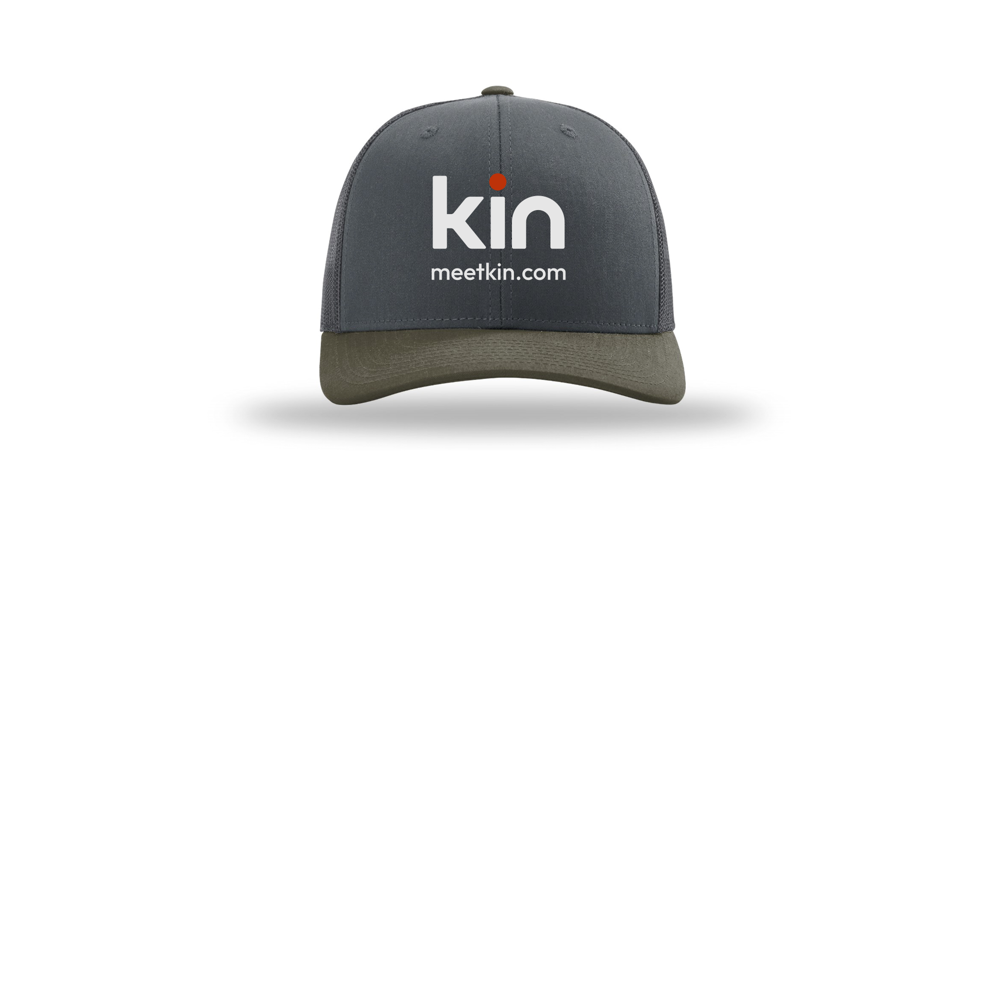 kin-richardson-trucker-cap-embroidery-capfront-R112-gunmetalgunmetalchocolatechip-flat-front