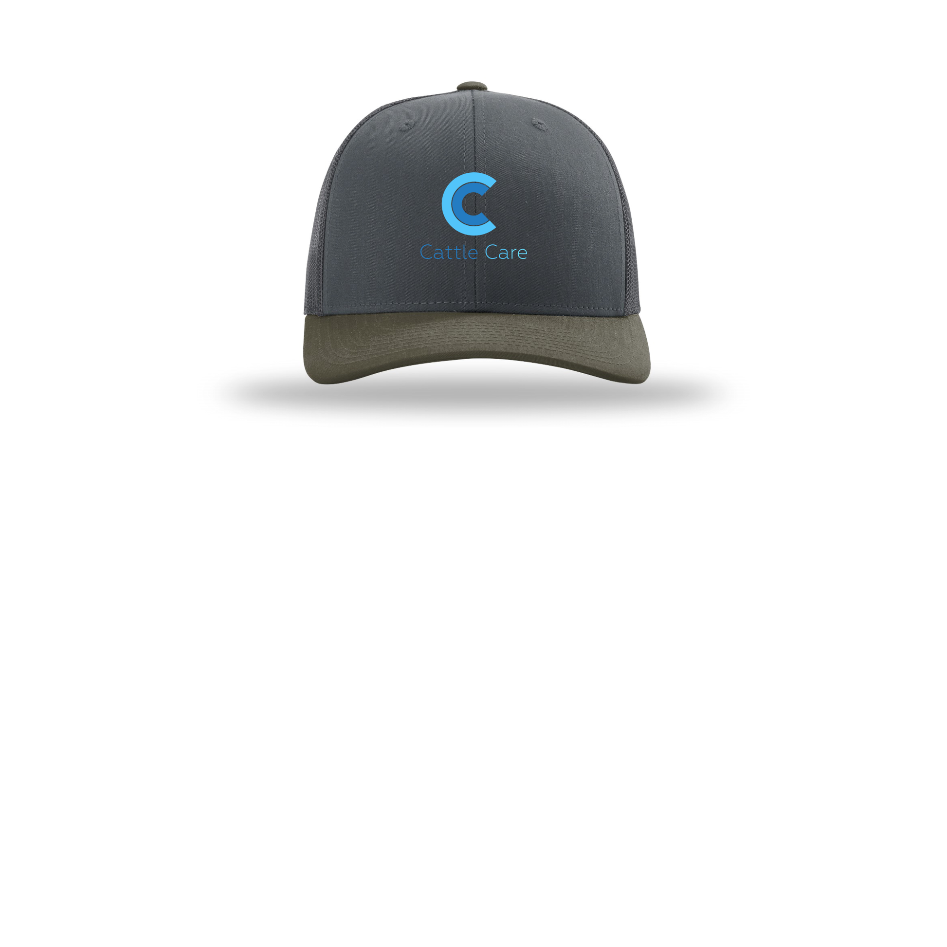 cattle-care-richardson-trucker-cap-embroidery-capfront-R112-gunmetalgunmetalchocolatechip-flat-front