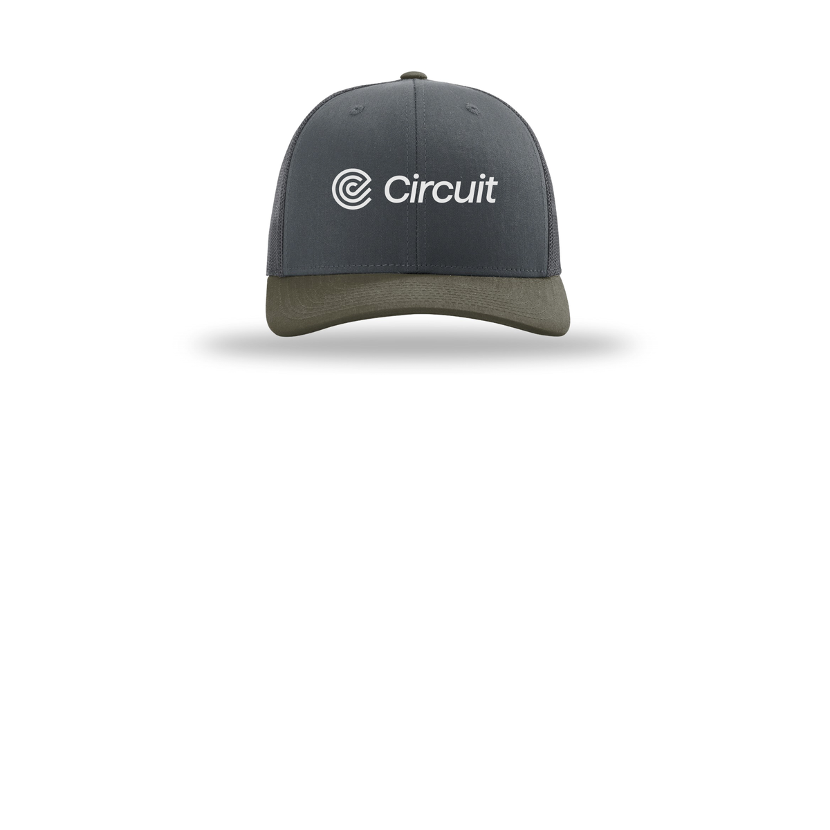 ridecircuit-richardson-trucker-cap-embroidery-capfront-R112-gunmetalgunmetalchocolatechip-flat-front