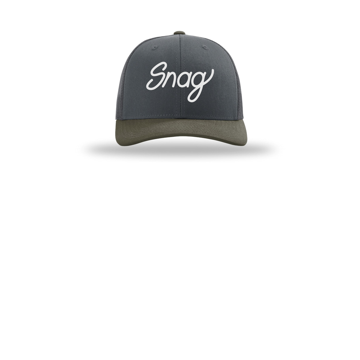 snagdelivery-richardson-trucker-cap-embroidery-capfront-R112-gunmetalgunmetalchocolatechip-flat-front