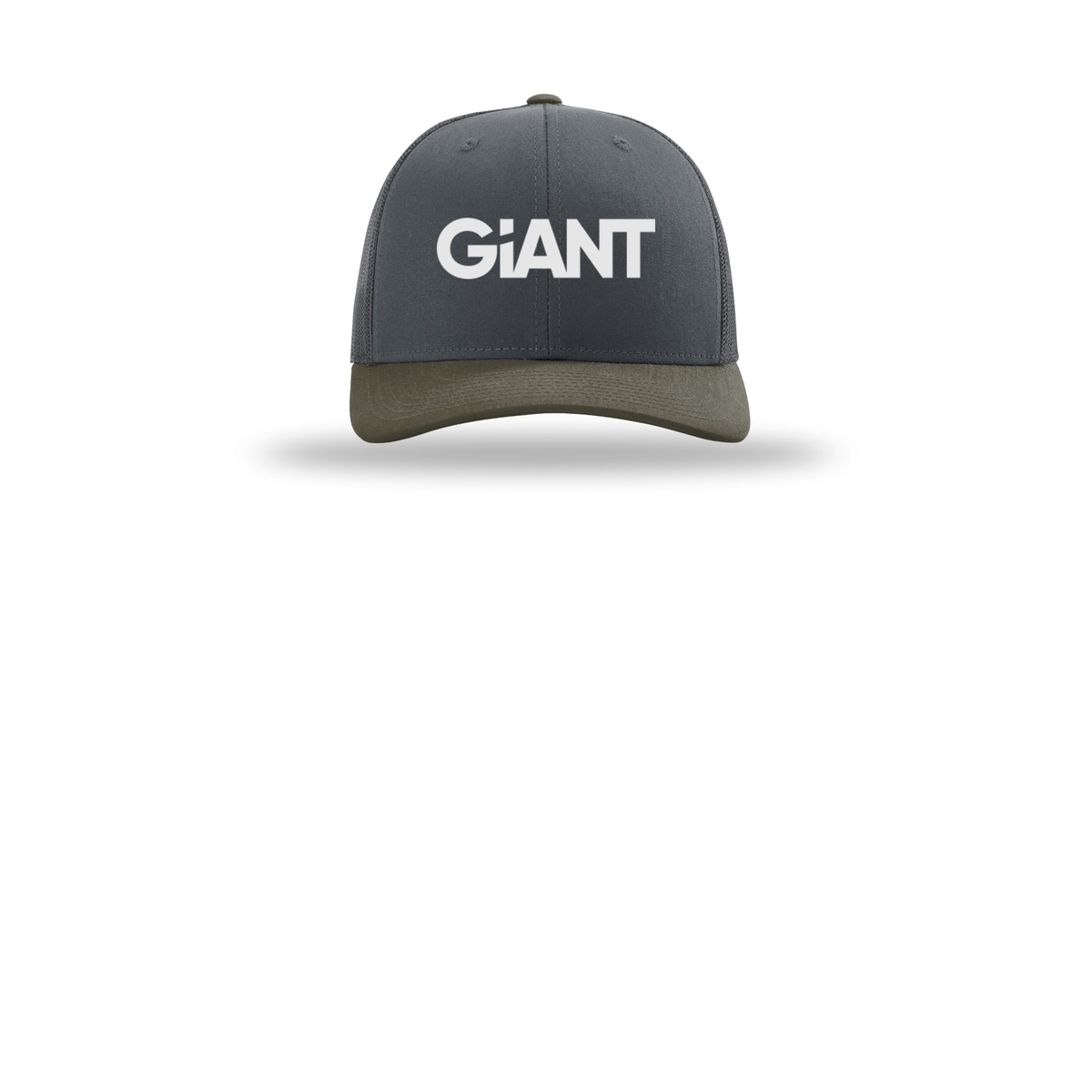 giantworldwide-richardson-trucker-cap-embroidery-capfront-R112-gunmetalgunmetalchocolatechip-flat-front