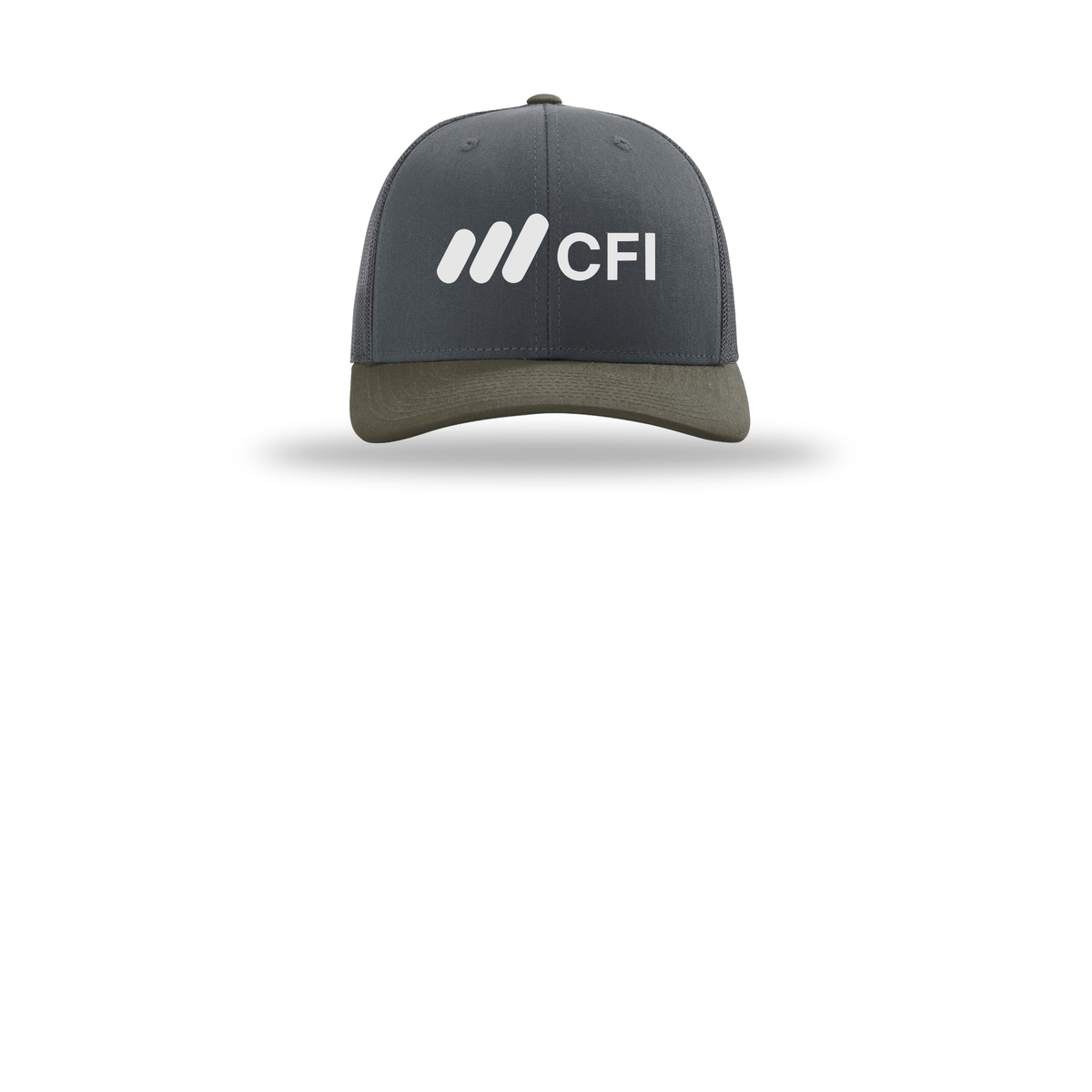 corporatefinanceinstitute-richardson-trucker-cap-embroidery-capfront-R112-gunmetalgunmetalchocolatechip-flat-front