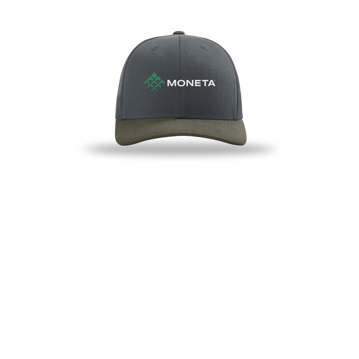 monetagroup-richardson-trucker-cap-embroidery-capfront-R112-gunmetalgunmetalchocolatechip-flat-front