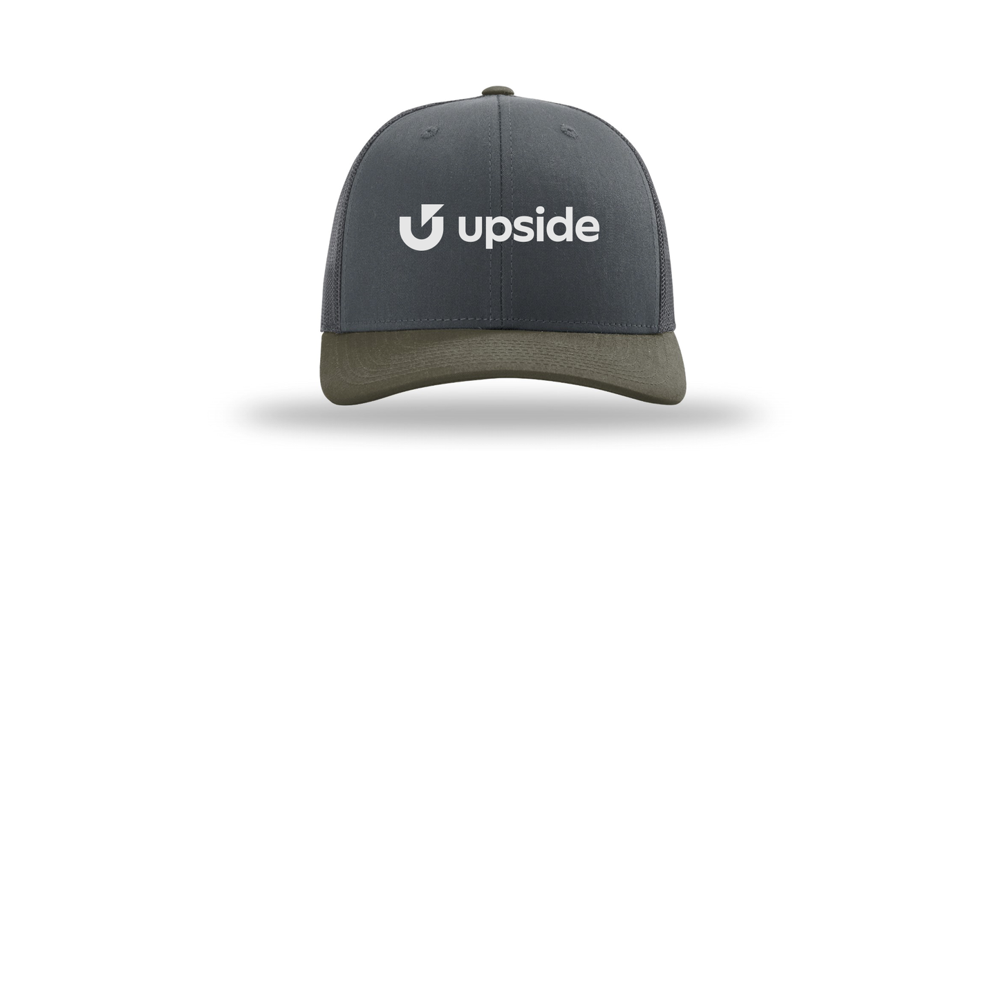 upside-richardson-trucker-cap-embroidery-capfront-R112-gunmetalgunmetalchocolatechip-flat-front