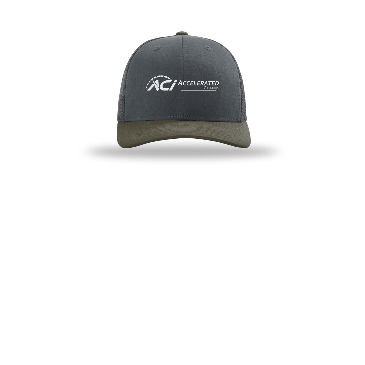 accelclaims-richardson-trucker-cap-embroidery-capfront-R112-gunmetalgunmetalchocolatechip-flat-front