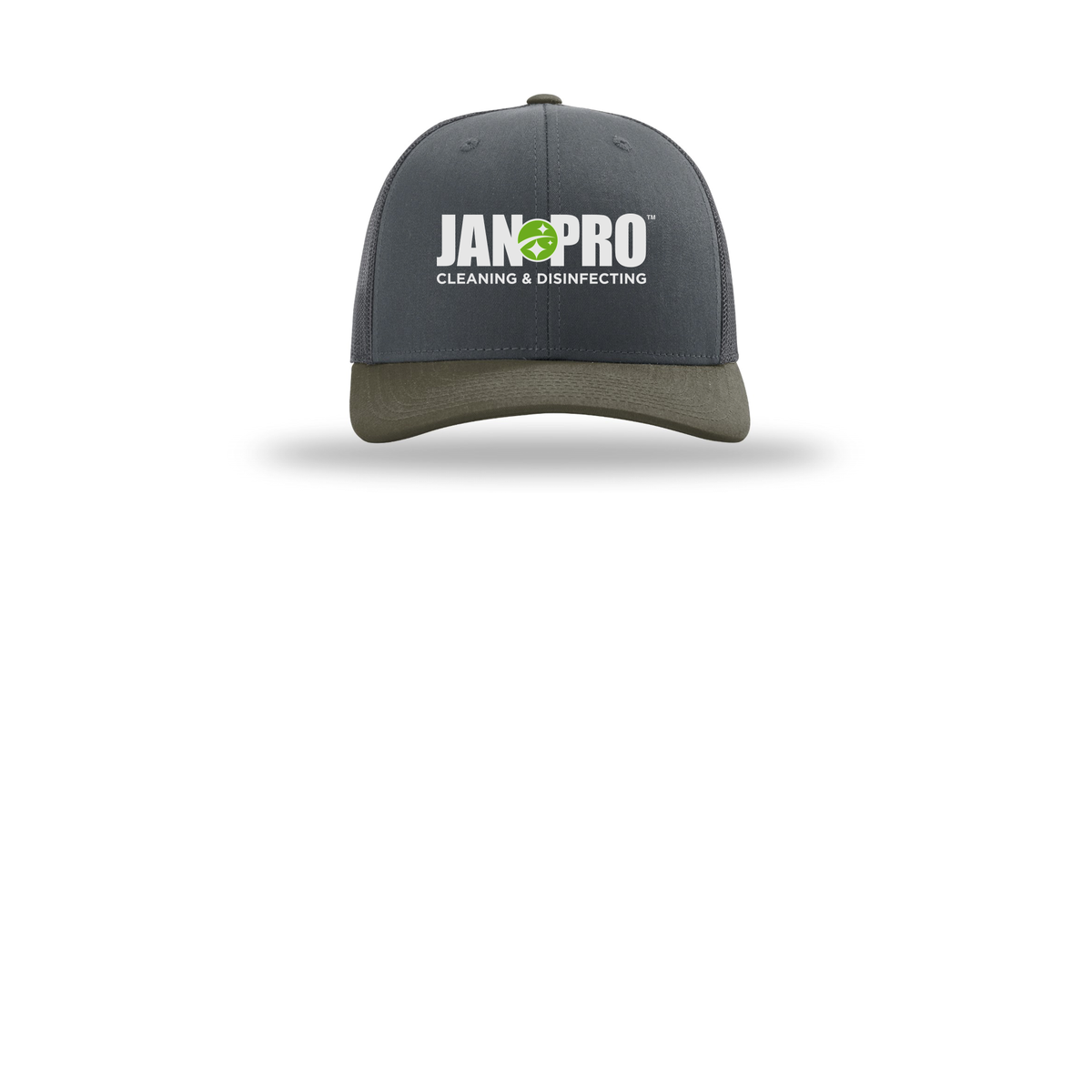 jan-pro-richardson-trucker-cap-embroidery-capfront-R112-gunmetalgunmetalchocolatechip-flat-front