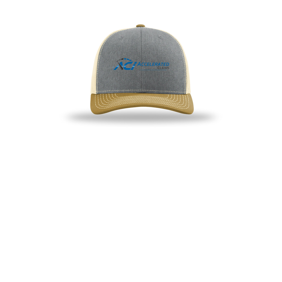 accelclaims-richardson-trucker-cap-embroidery-capfront-R112-heathergreybirchambergold-flat-front