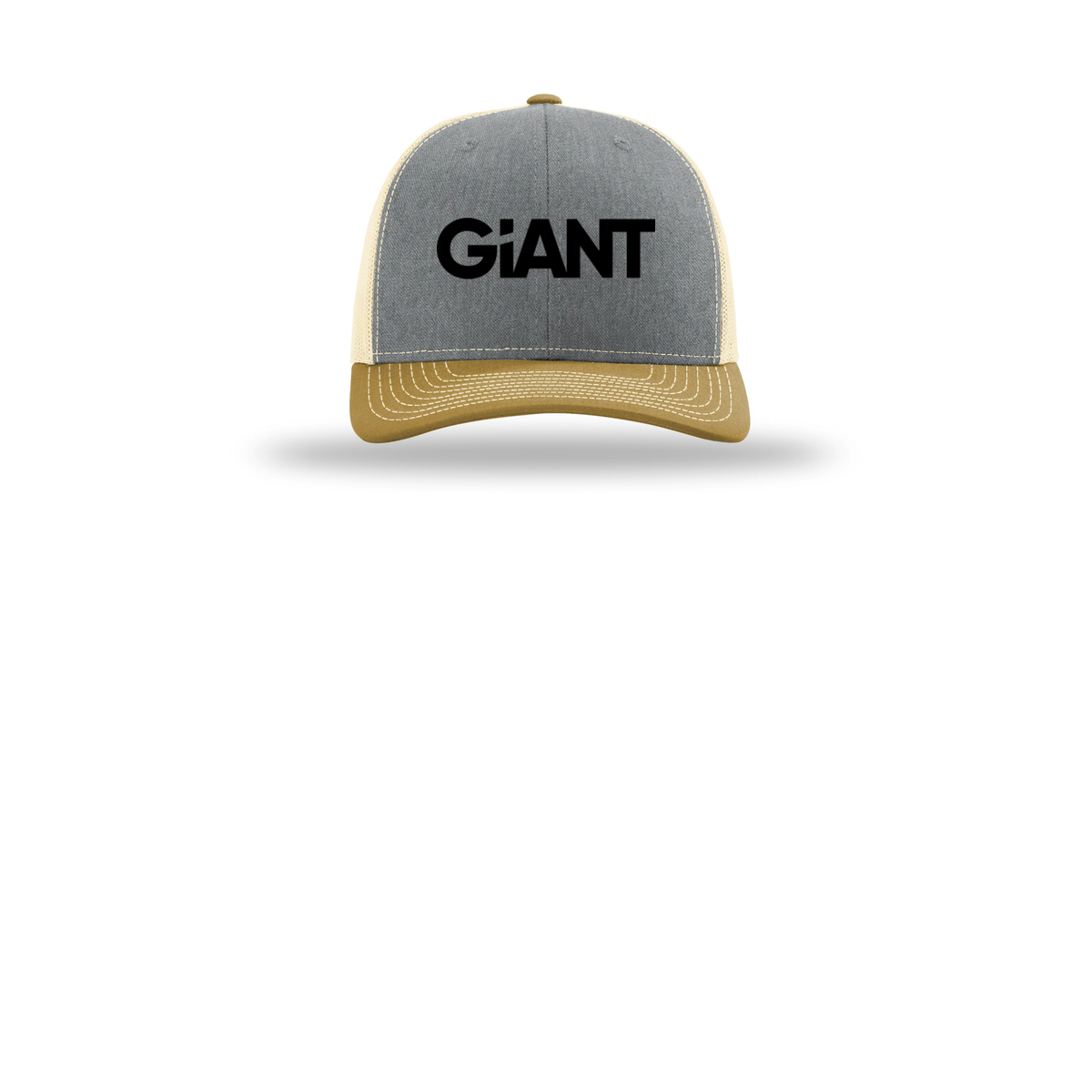 giantworldwide-richardson-trucker-cap-embroidery-capfront-R112-heathergreybirchambergold-flat-front